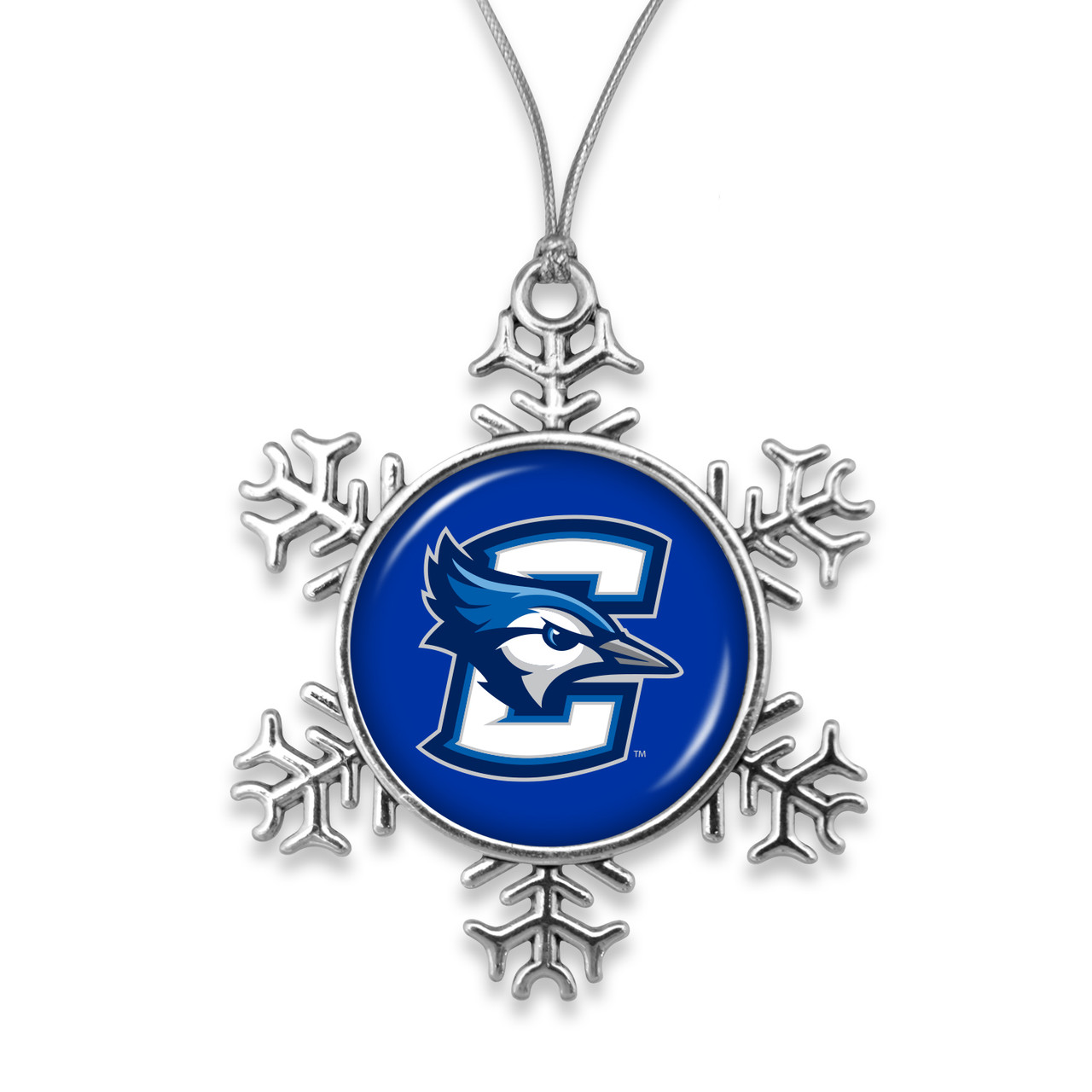 Creighton Bluejays Christmas Ornament- Snowflake with Team Logo