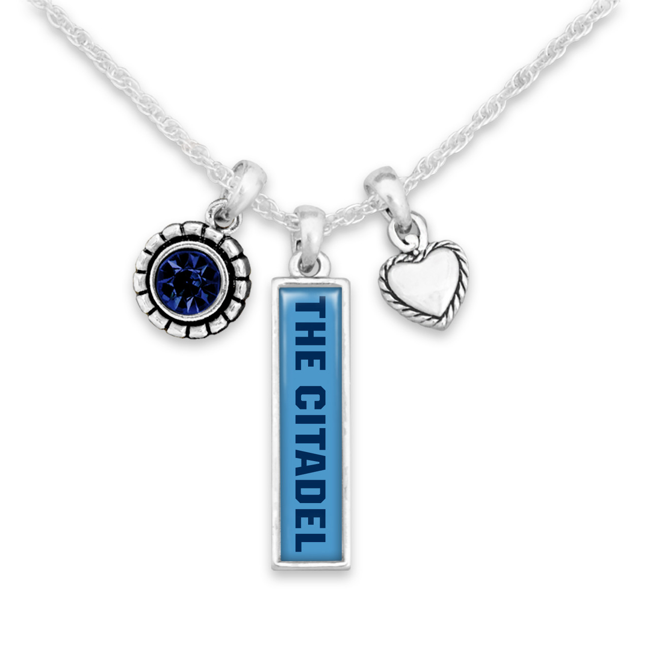 Citadel Bulldogs Necklace- Triple Charm