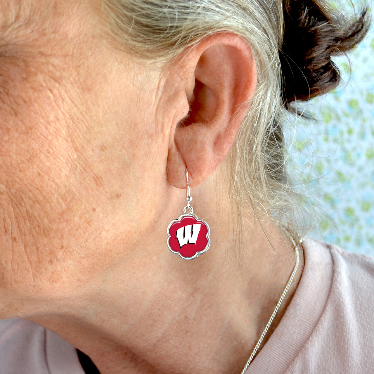 Wisconsin Badgers Earrings- Hazel