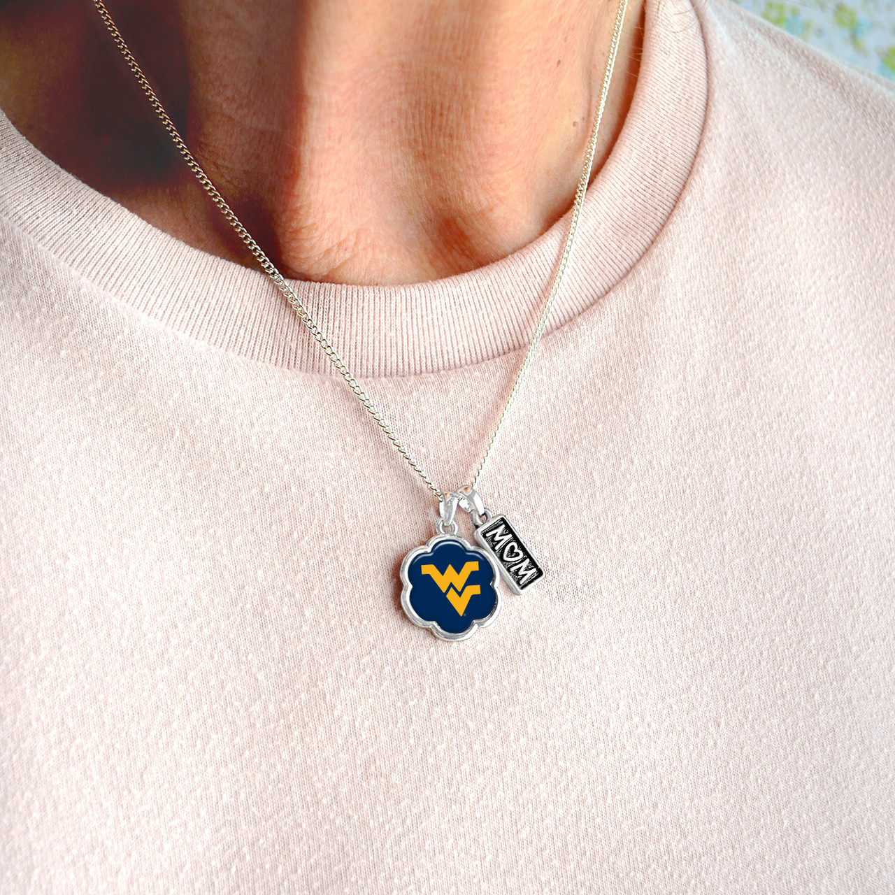 West Virginia Mountaineers Necklace- Hazel