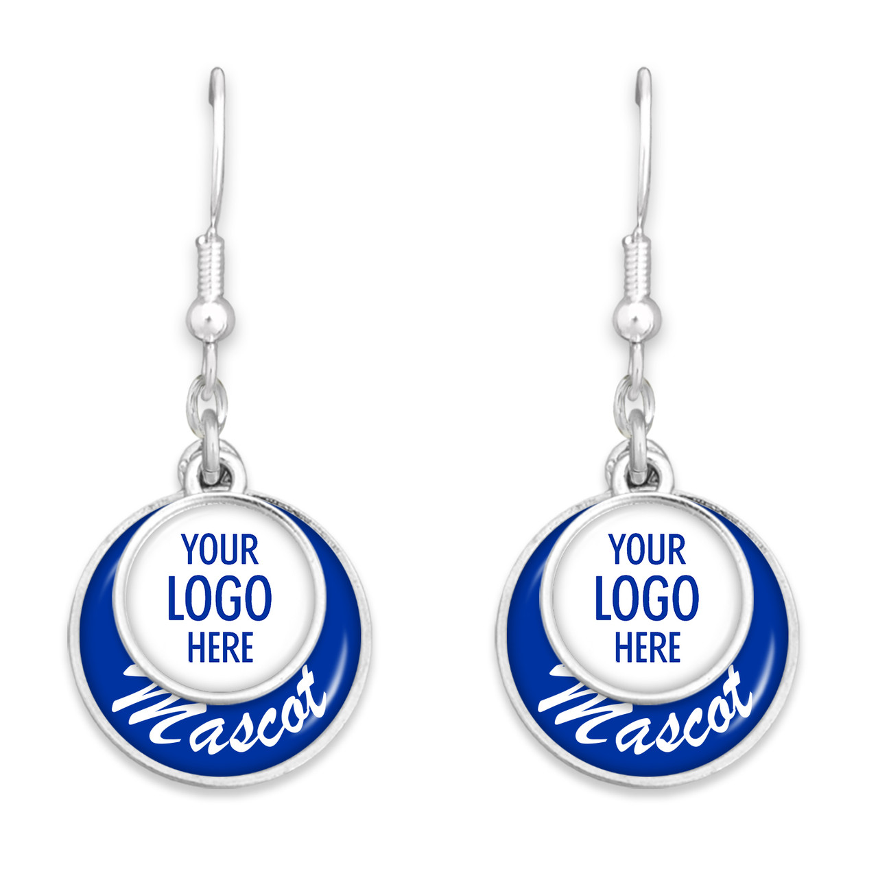 Custom, Souvenir, or Logo Stacked Disk Earrings