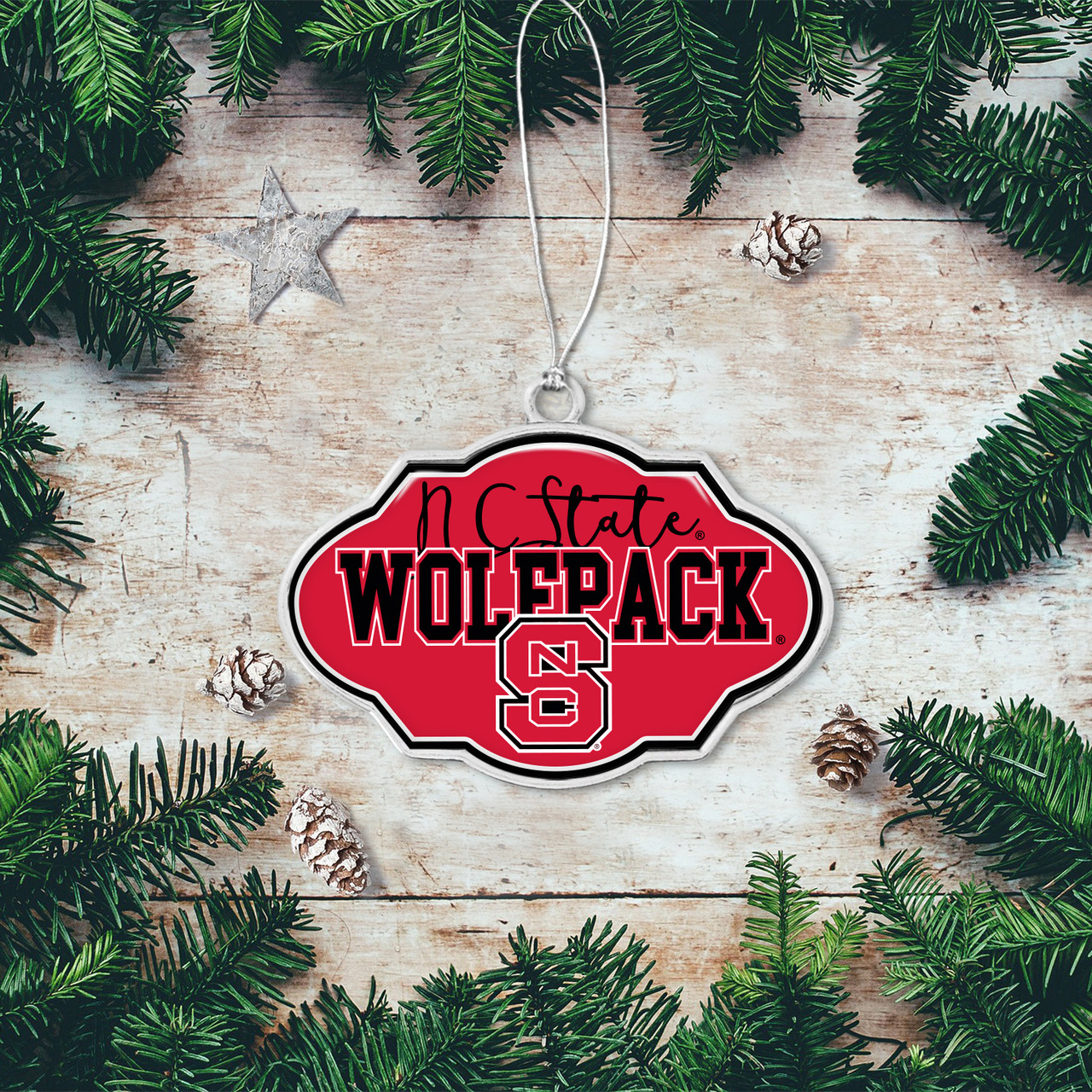NC State Wolfpack Christmas Frame Ornament