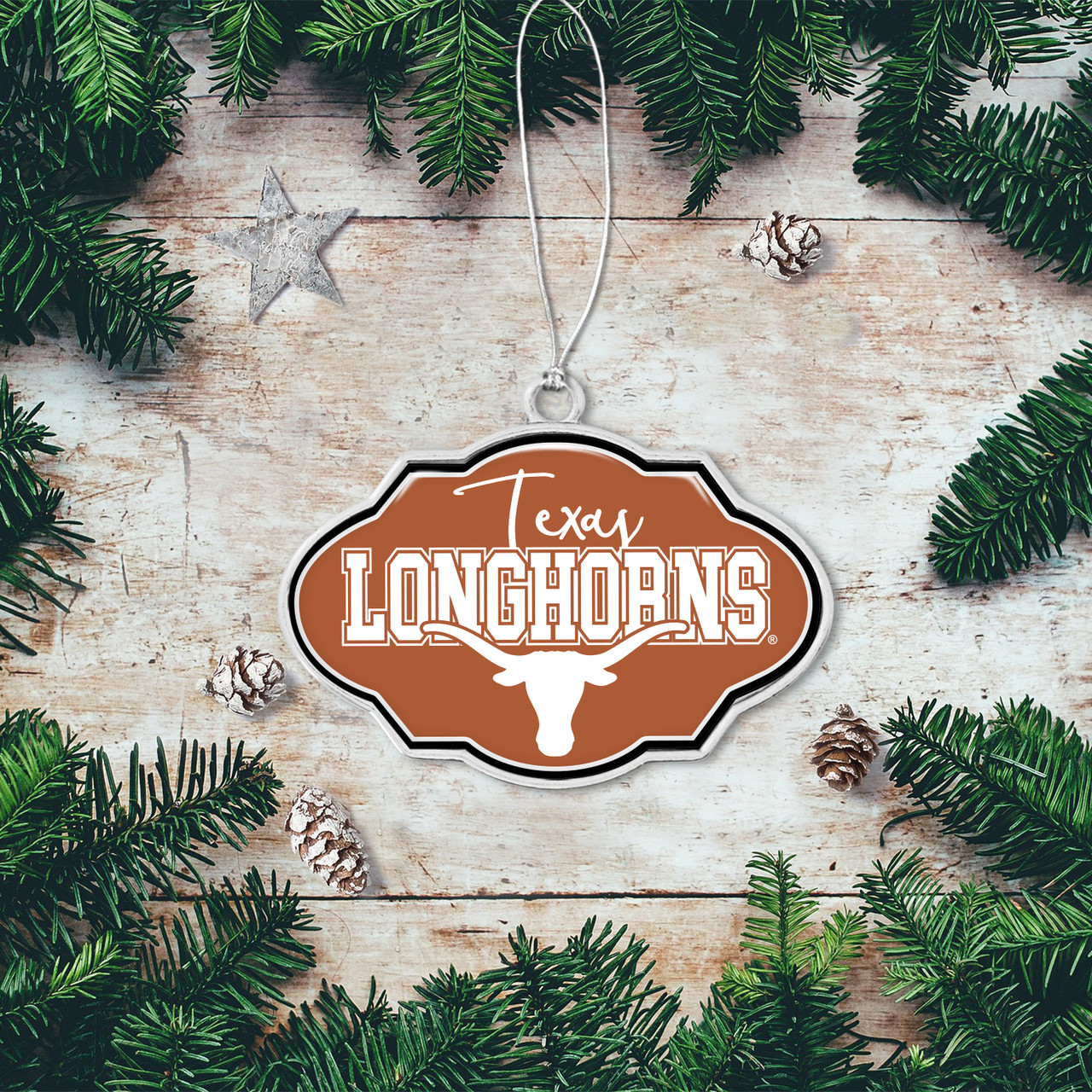 Texas Longhorns Christmas Frame Ornament