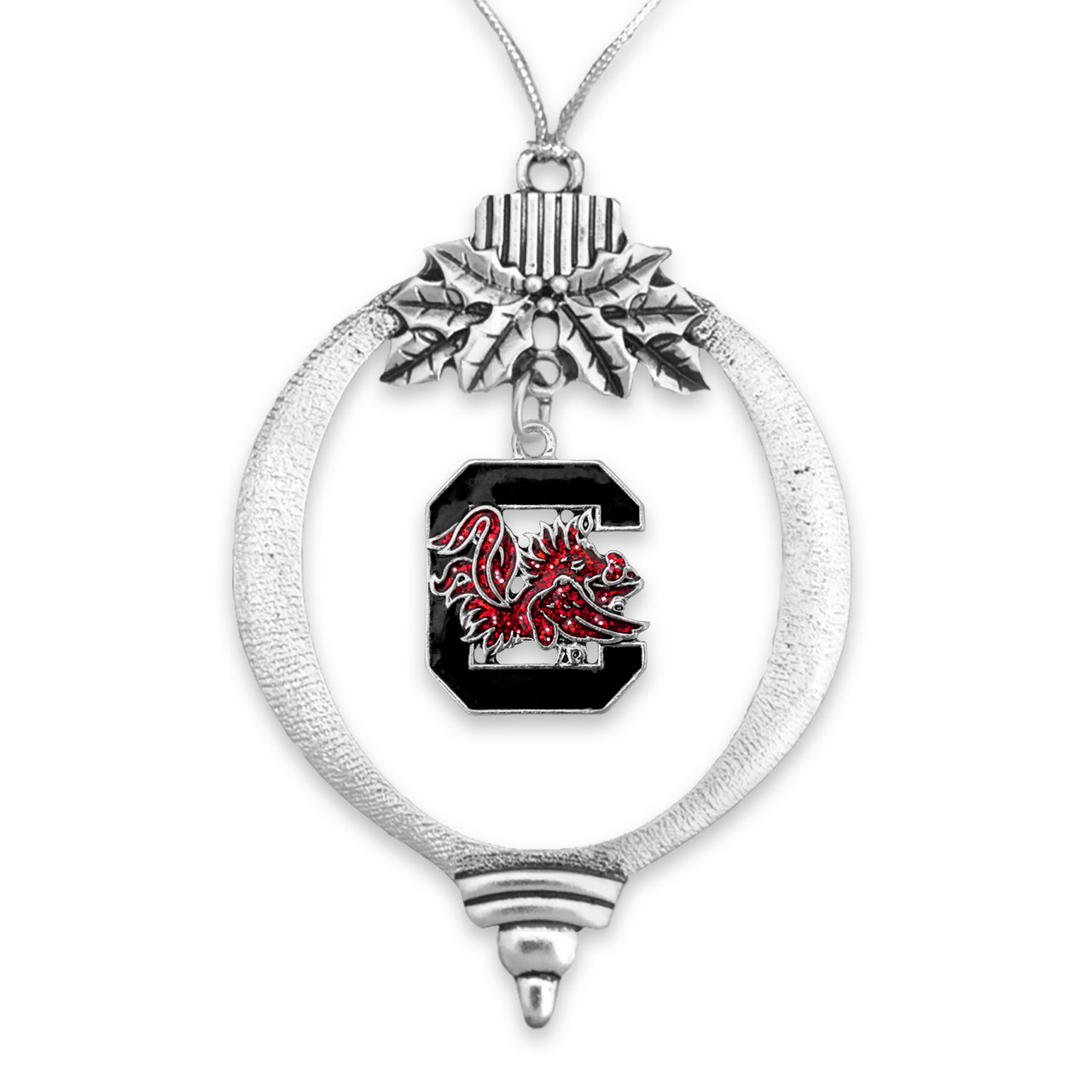 South Carolina Gamecocks Glitter Charm Ornament