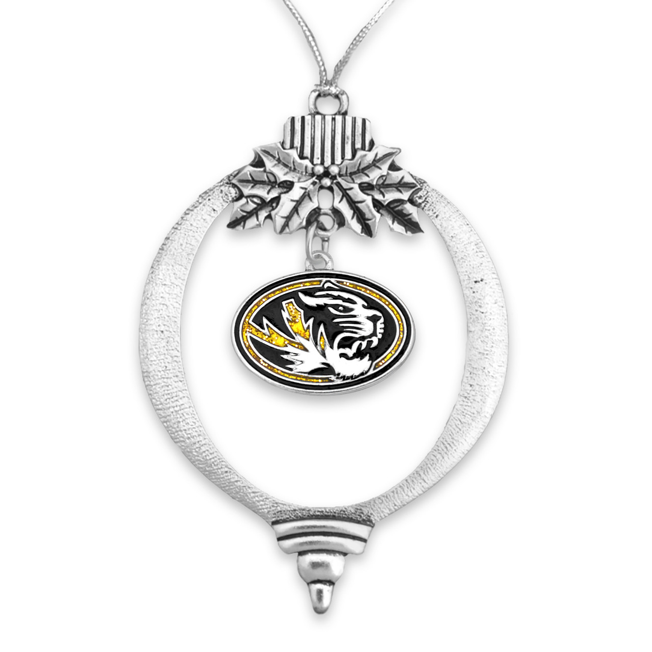 Missouri Tigers Glitter Charm Ornament