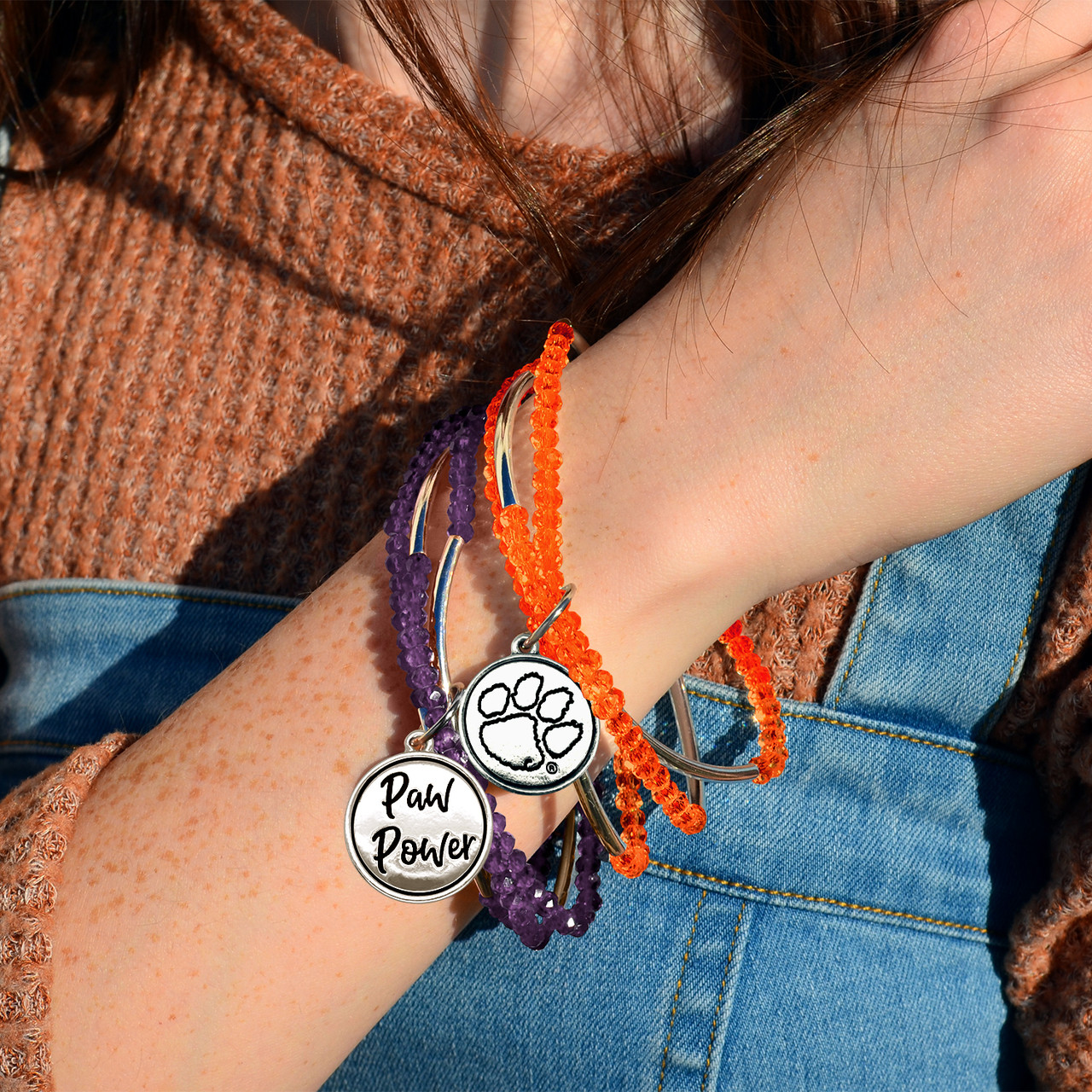 Clemson Tigers Bracelet- Chloe Spirit Slogan