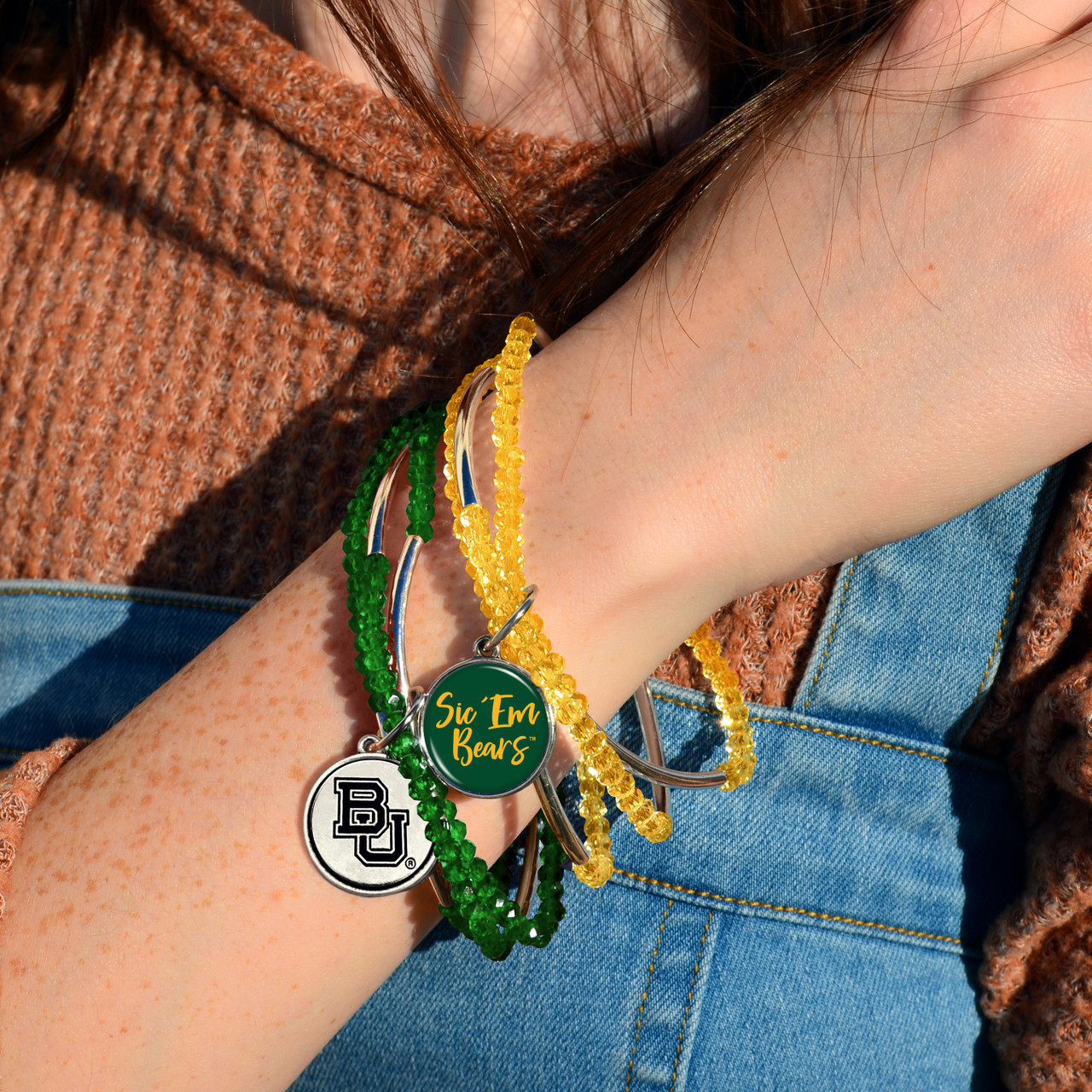 Baylor Bears Bracelet- Chloe Spirit Slogan