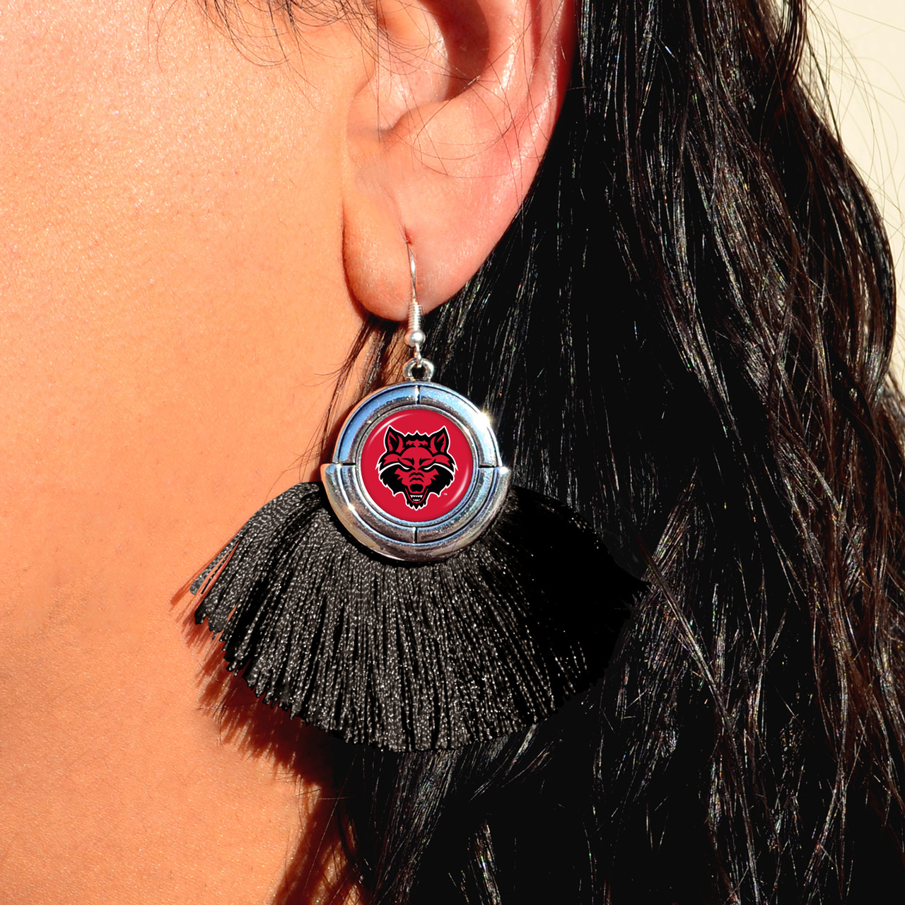 Arkansas State Red Wolves Earrings- No Strings Attached
