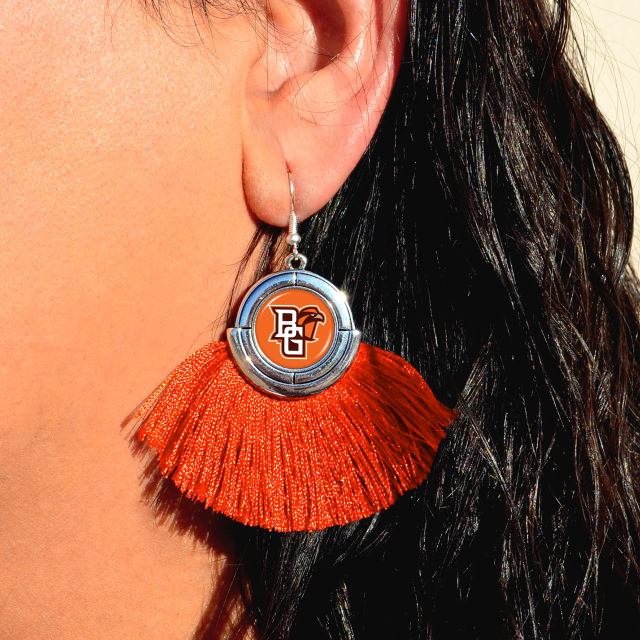 Bowling Green State Falcons Earrings- No Strings Attached
