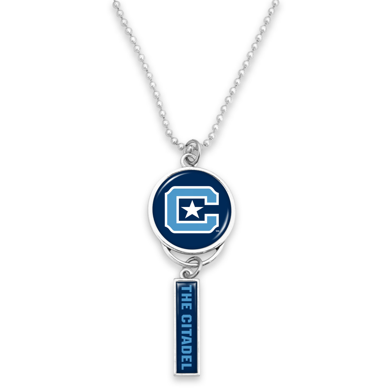 Citadel Bulldogs Car Charm- Rear View Mirror Logo with Trifecta Bar/Nameplate