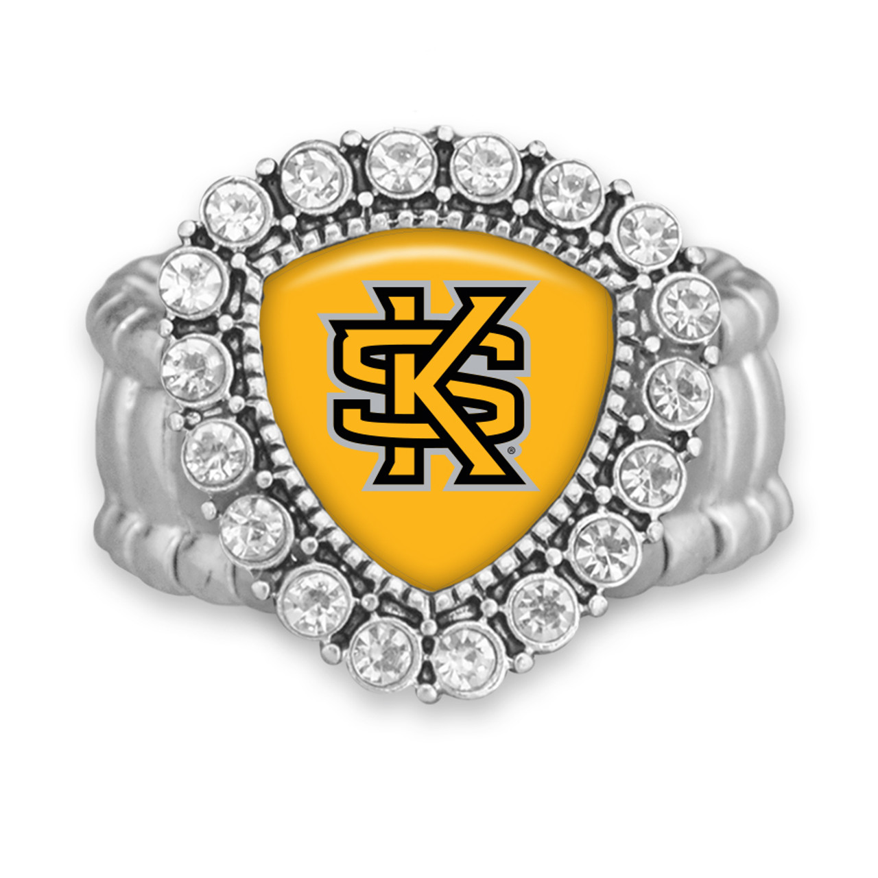 Kennesaw State Owls Stretch Ring- Crystal Shield