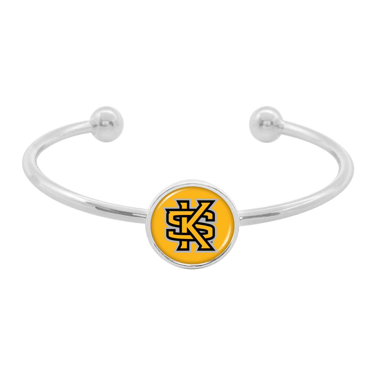 Kennesaw State Owls Bracelet- Izzie Silver Cuff