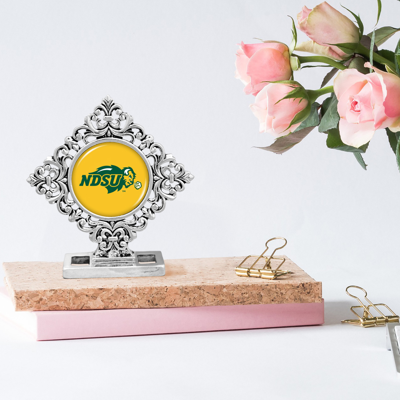 North Dakota State Bison Desk Decor - Diamond