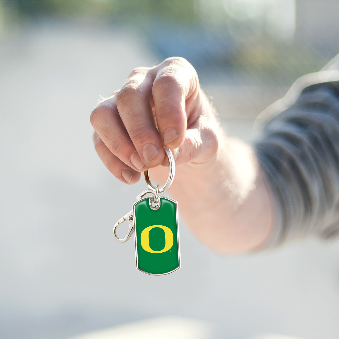 Oregon Ducks Key Chain- Dog Tag