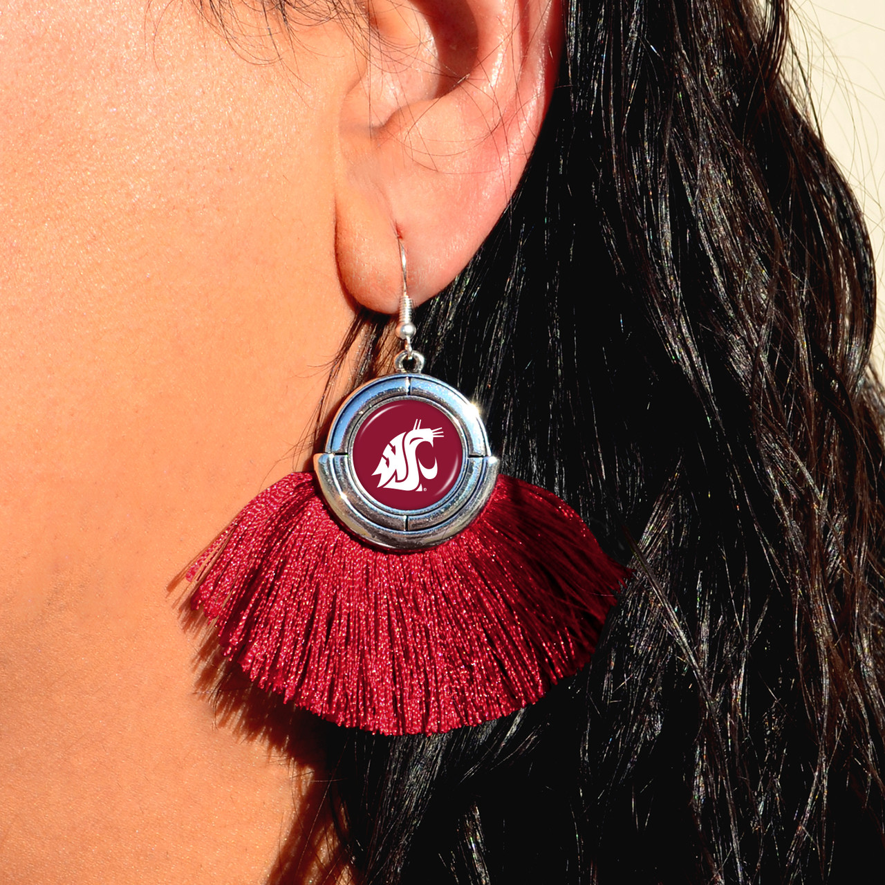Washington State Cougars Earrings- No Strings Attached