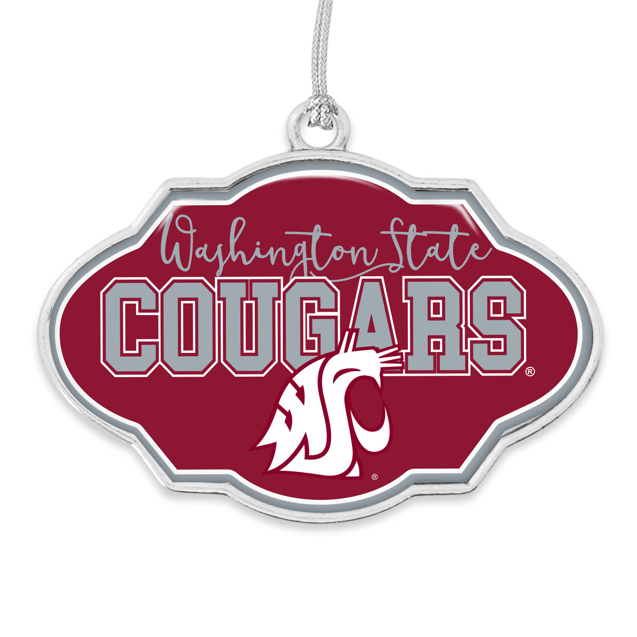 Washington State Cougars Christmas Frame Ornament