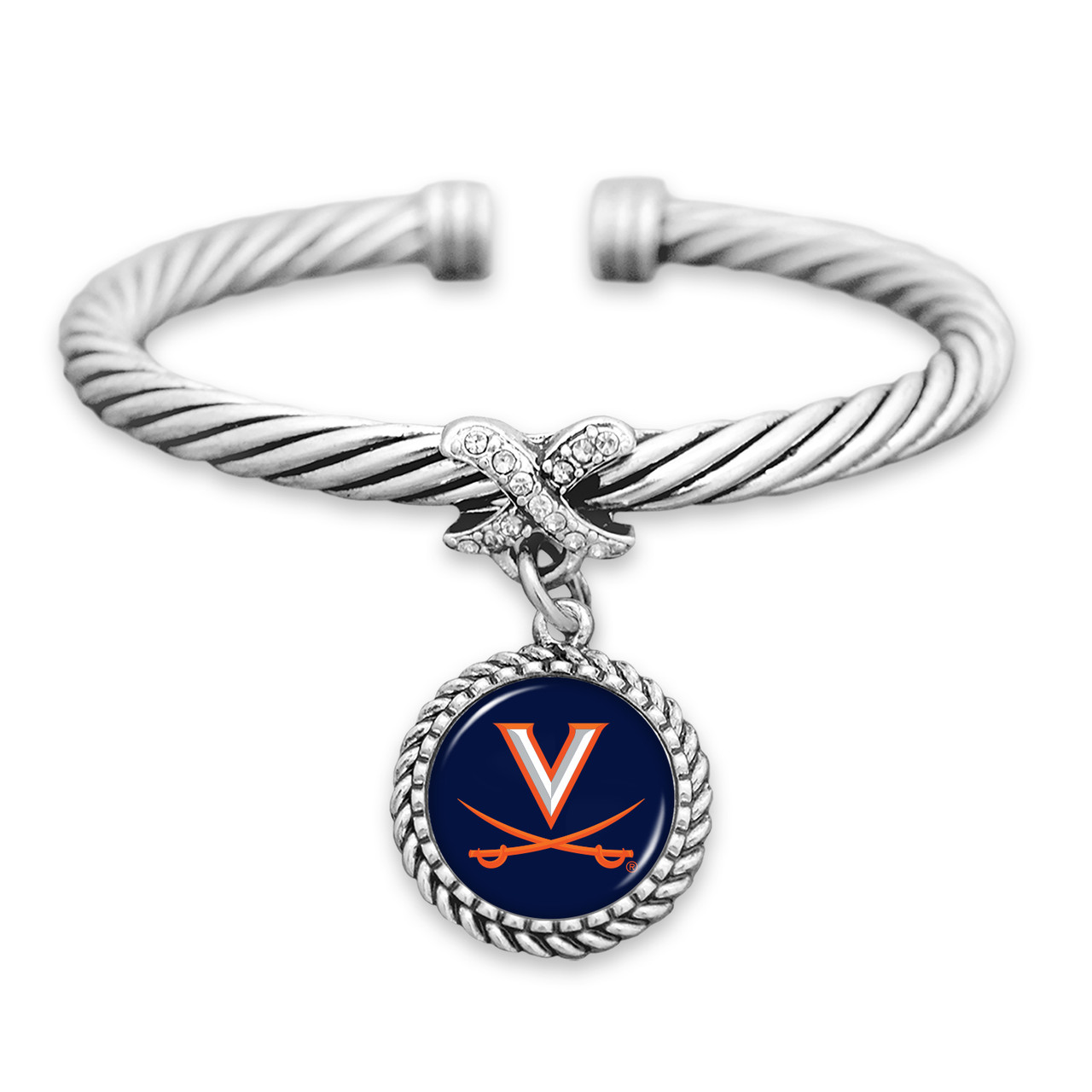 Virginia Cavaliers Bracelet- X Bangle Cuff