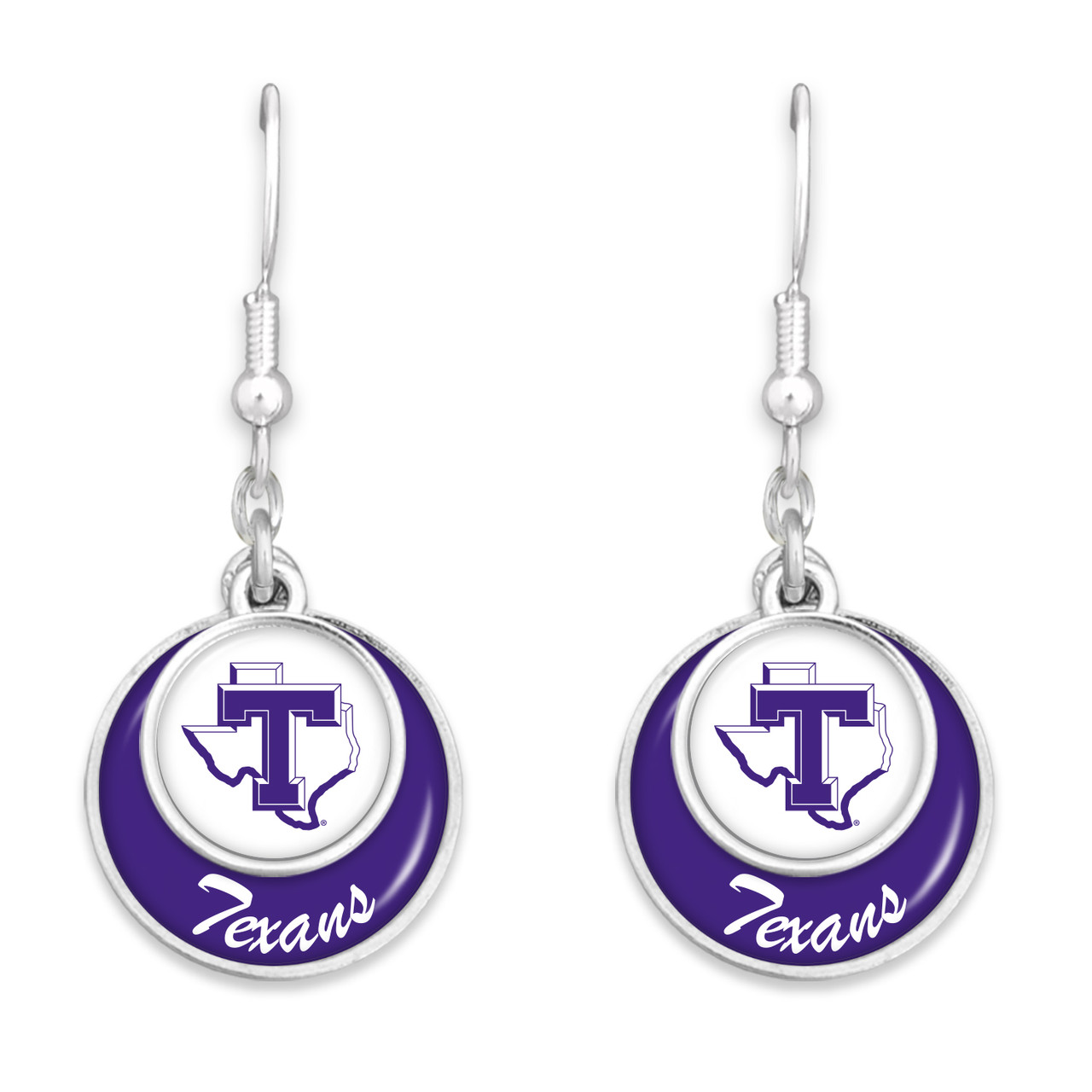 Tarleton State Texans Earrings-  Stacked Disk