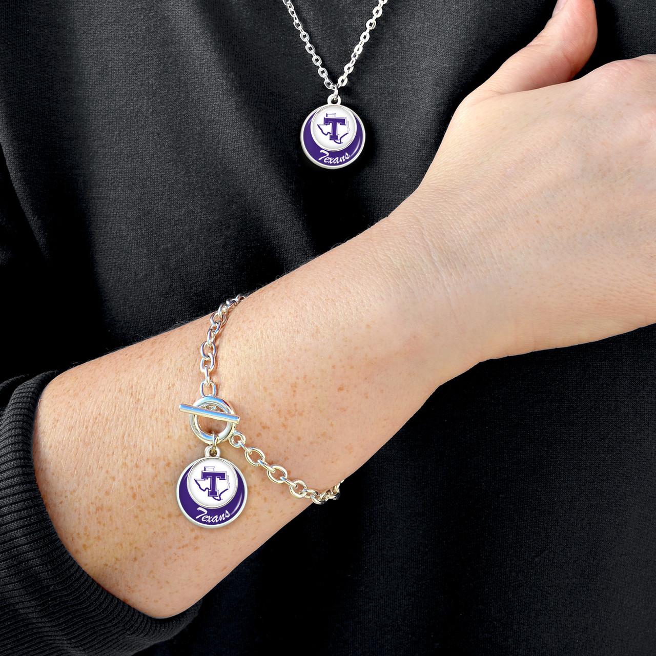 Tarleton State Texans Bracelet- Stacked Disk