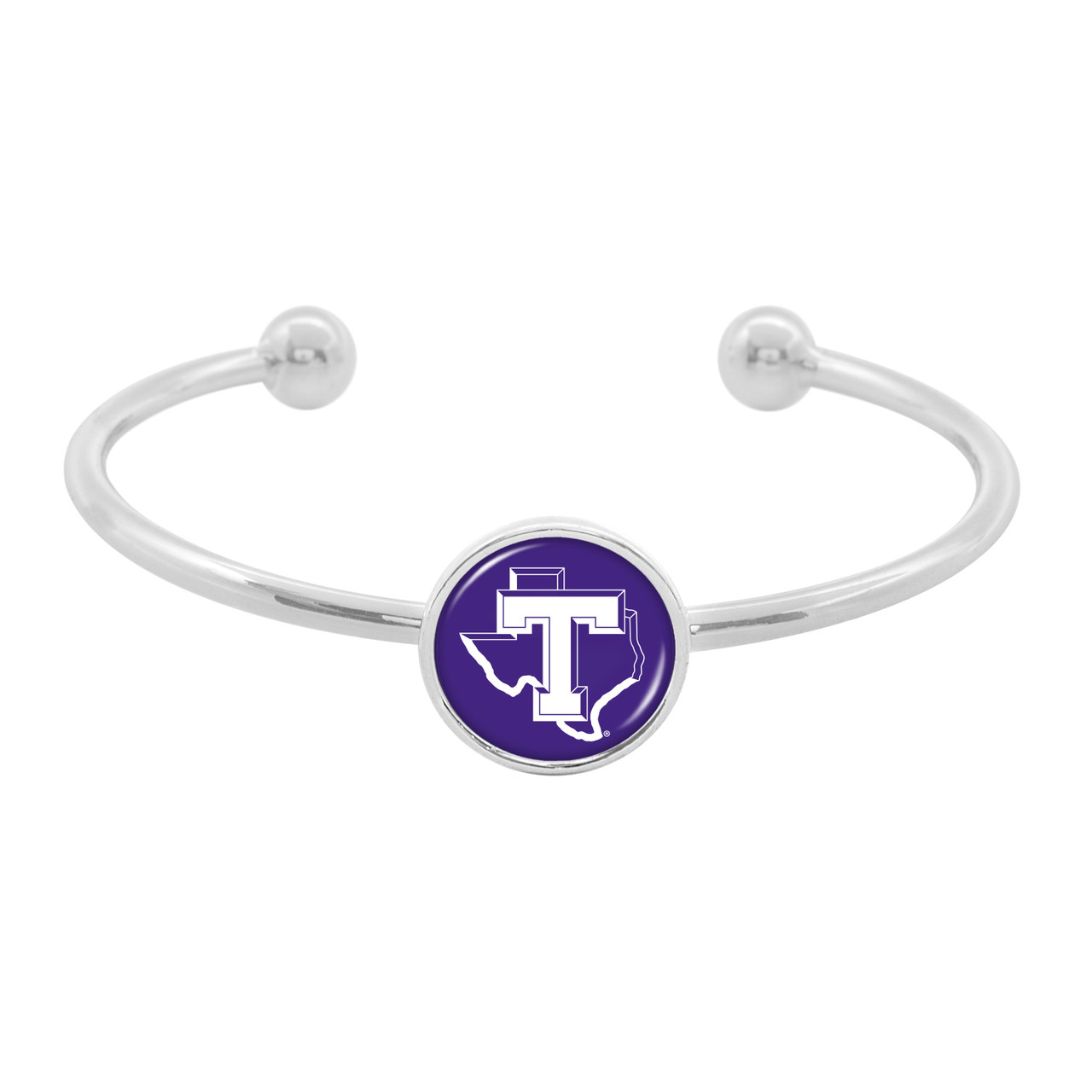 Tarleton State Texans Bracelet- Izzie Silver Cuff