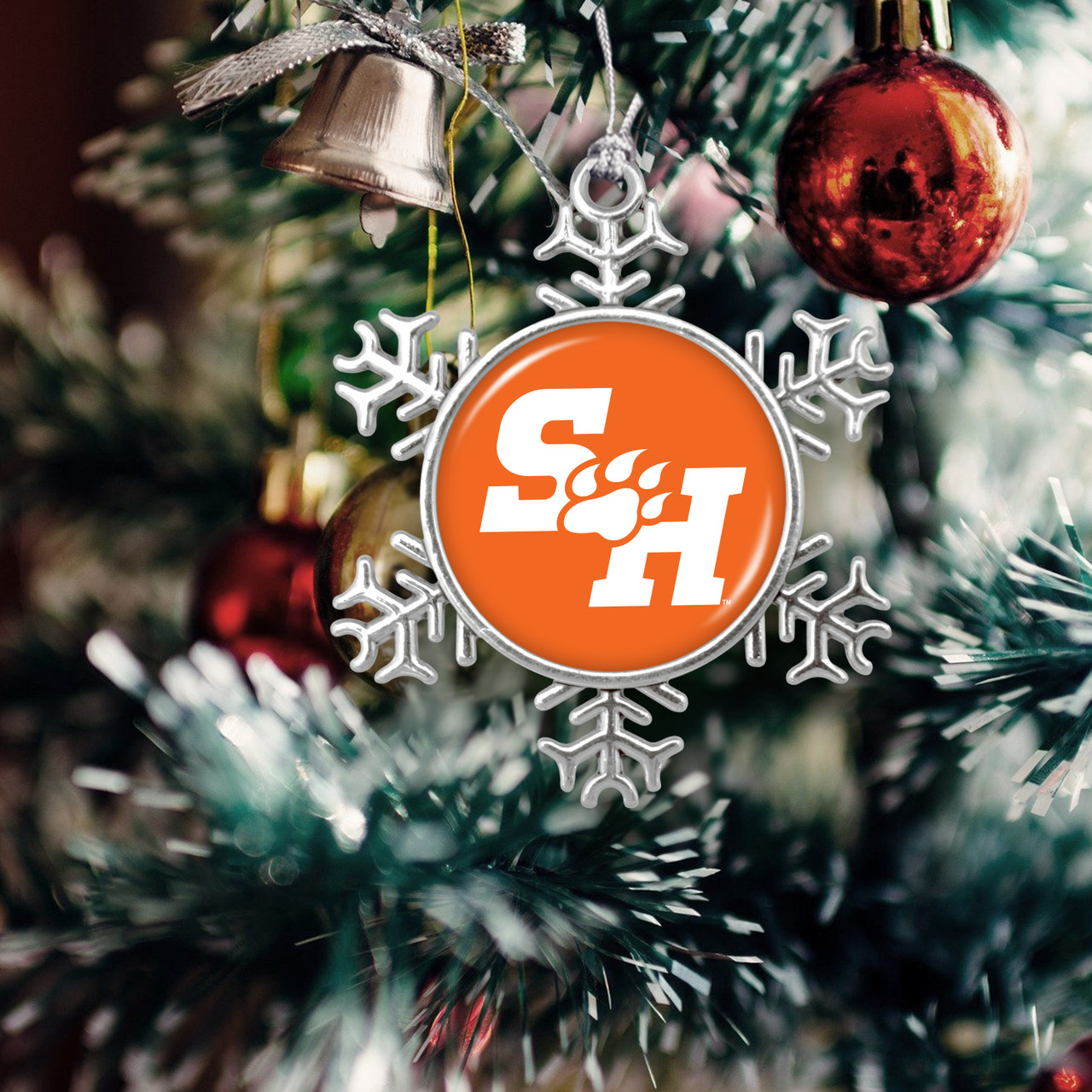 Sam Houston State Bearkats Christmas Ornament- Snowflake
