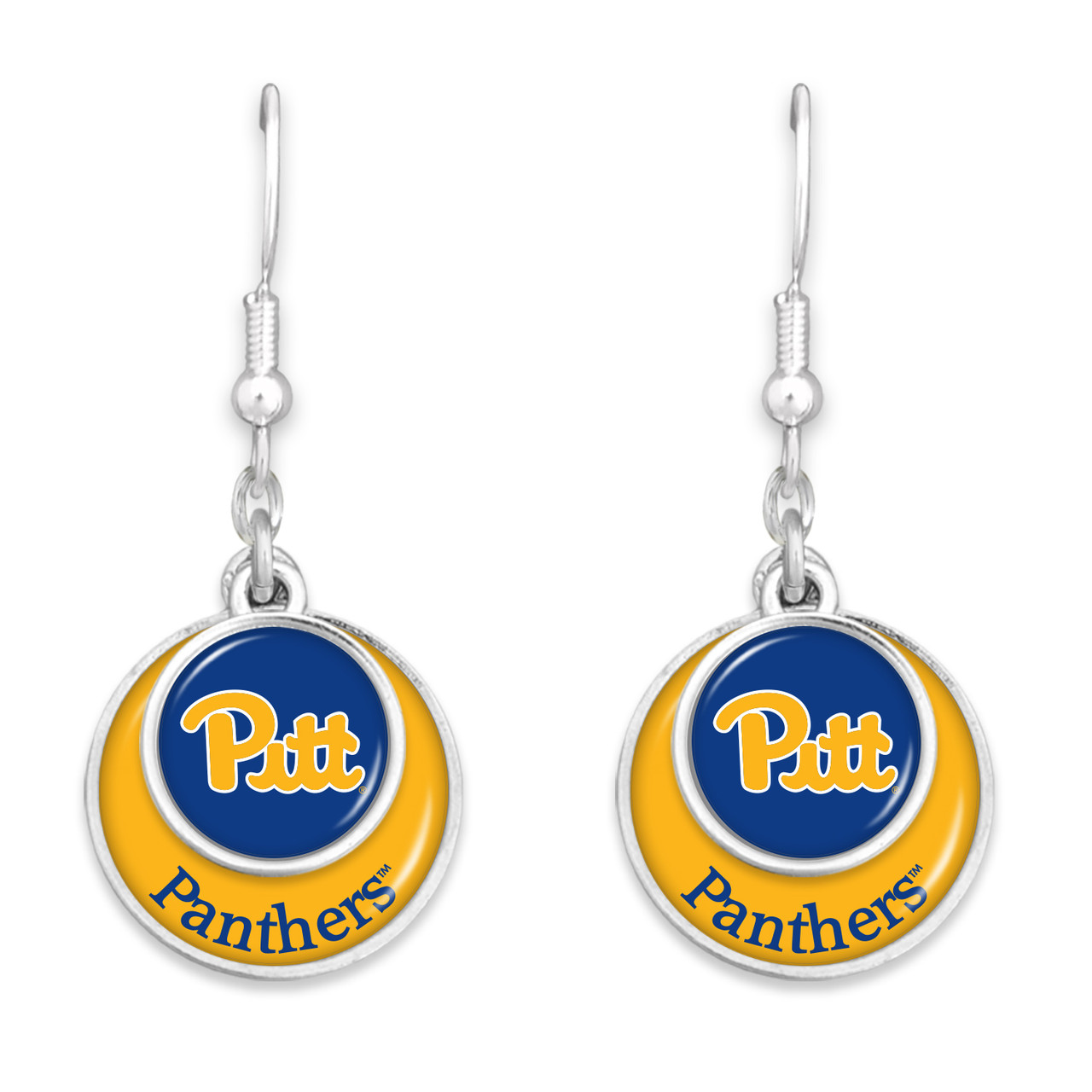 Pittsburgh Panthers Earrings-  Stacked Disk
