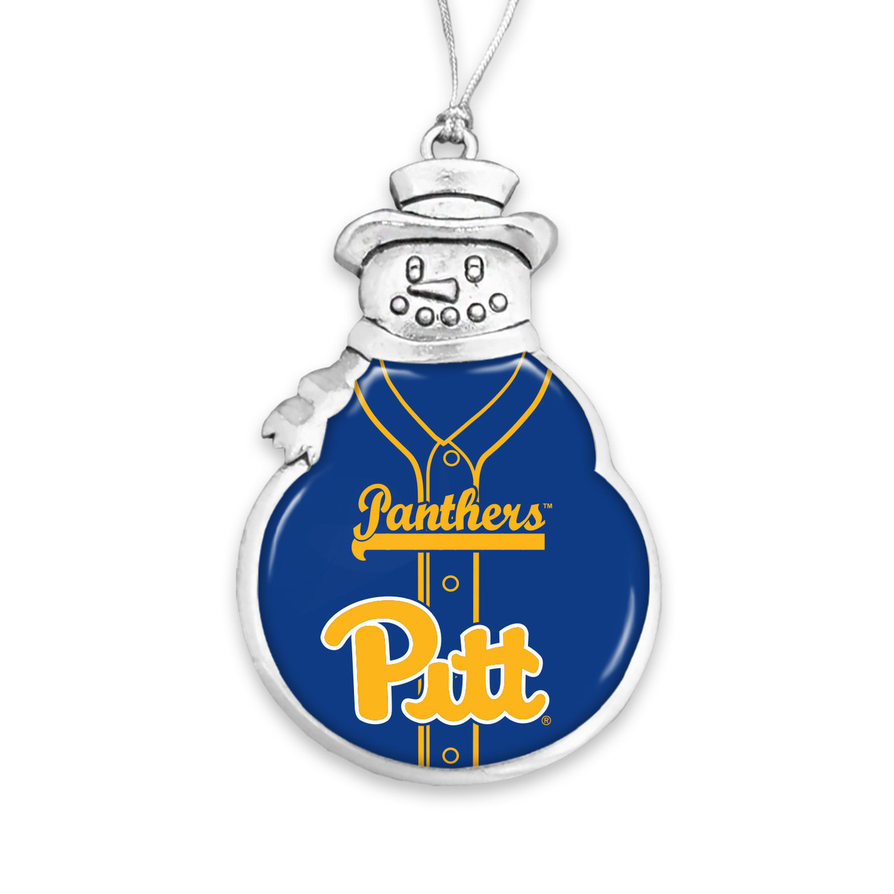 Pittsburgh Panthers Christmas Ornament- Snowman with Baseball Jersey