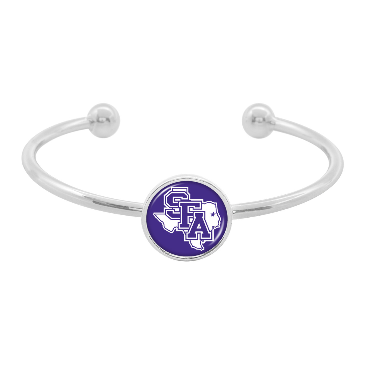 Stephen F. Austin State Lumberjacks Bracelet- Izzie Silver Cuff