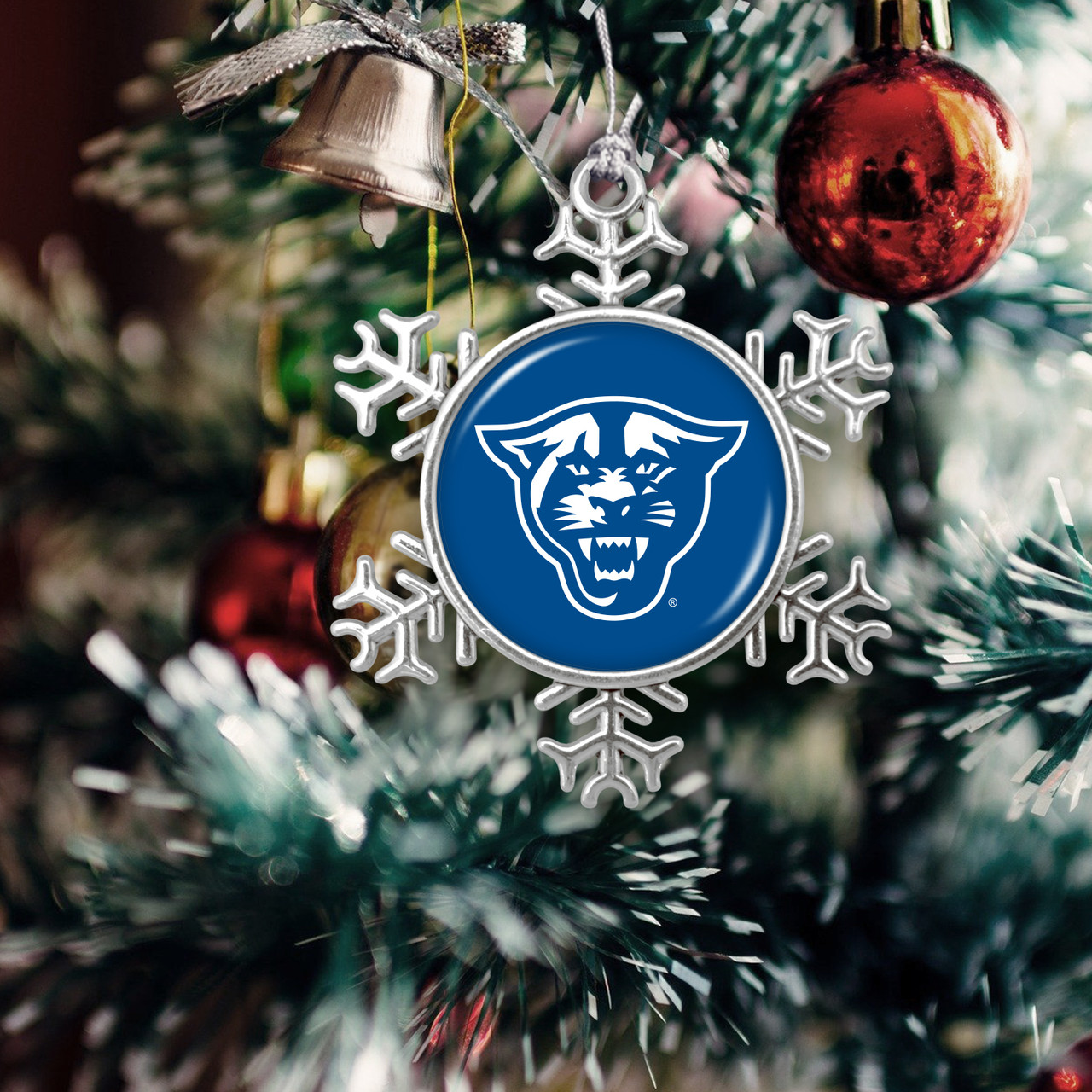 Georgia State Panthers Christmas Ornament- Snowflake