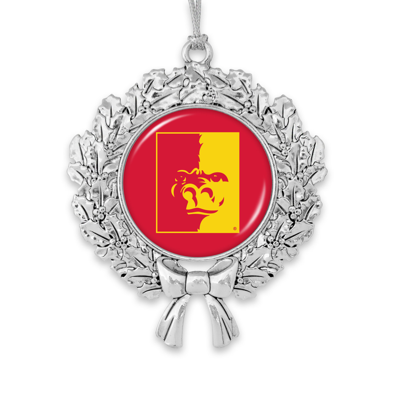 Pittsburg State Gorillas Christmas Ornament- Wreath with Team Logo