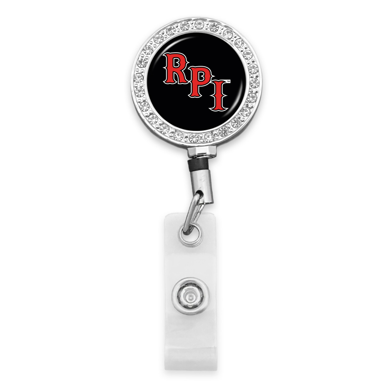 Rensselaer Polytechnic Institute Belt Clip Badge Reel- Crystal