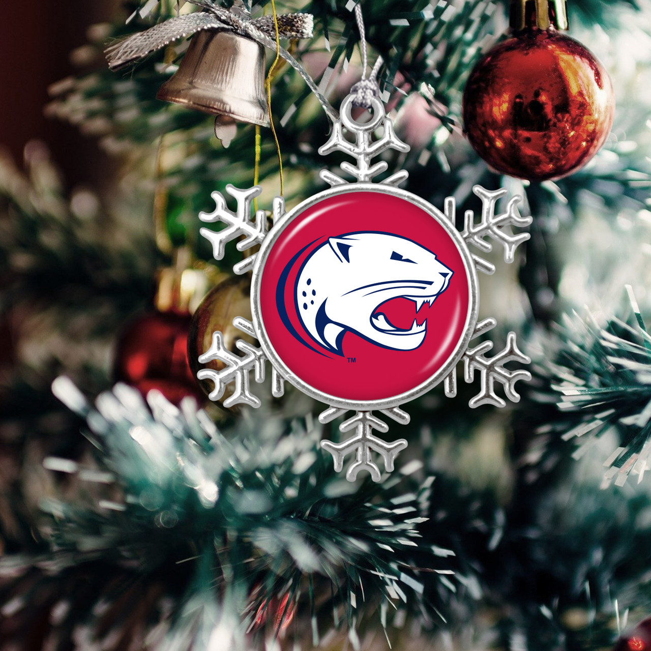 South Alabama Jaguars Christmas Ornament- Snowflake