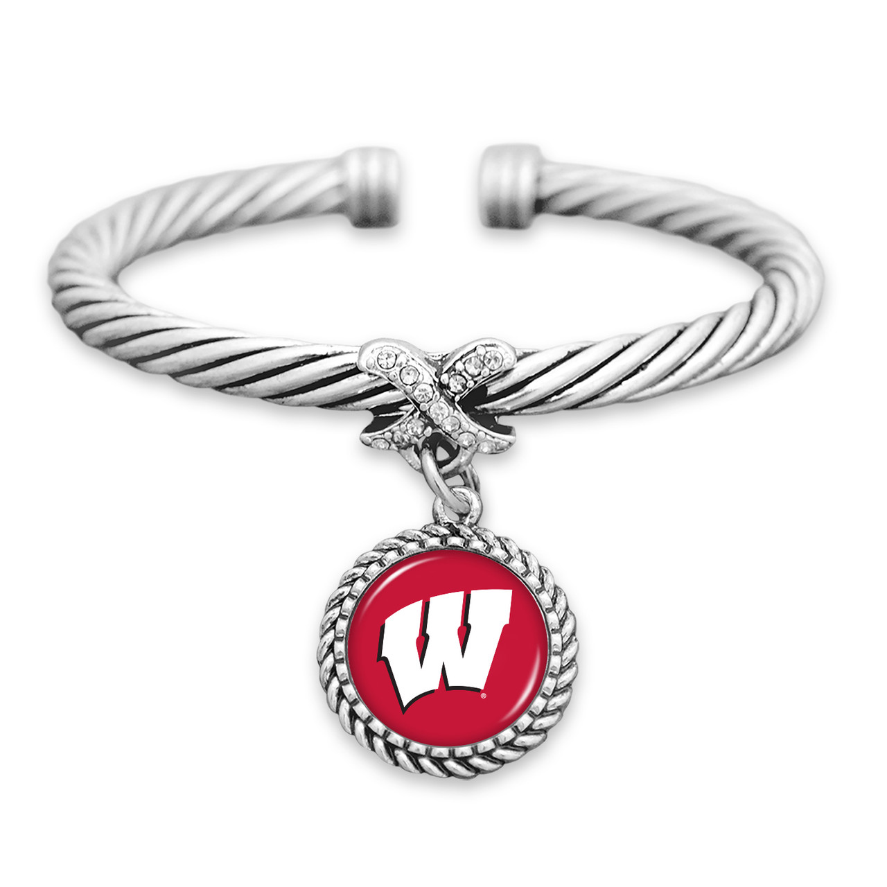 Wisconsin Badgers Bracelet- X Bangle Cuff