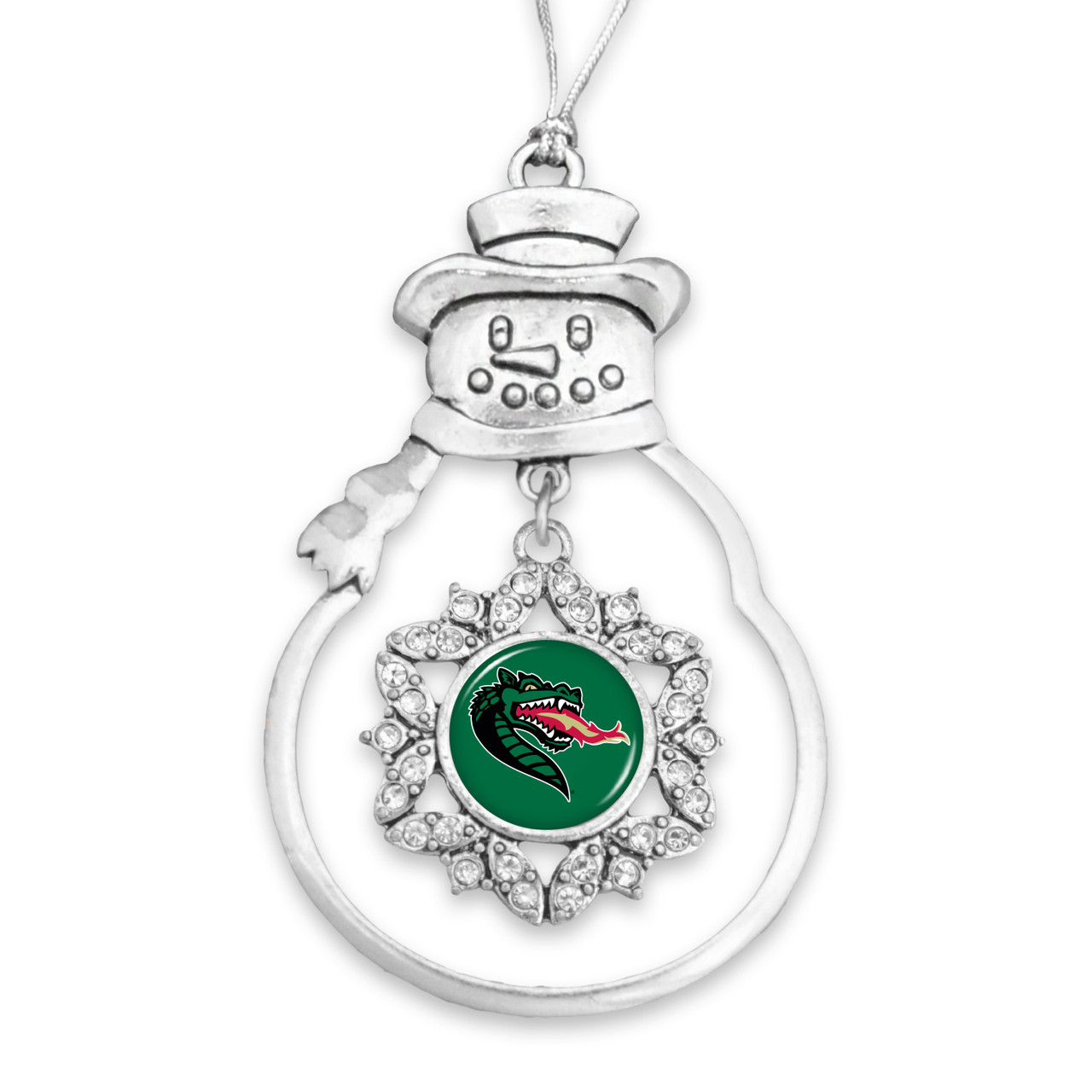 Alabama-Birmingham Blazers Christmas Ornament- Snowman with Hanging Charm