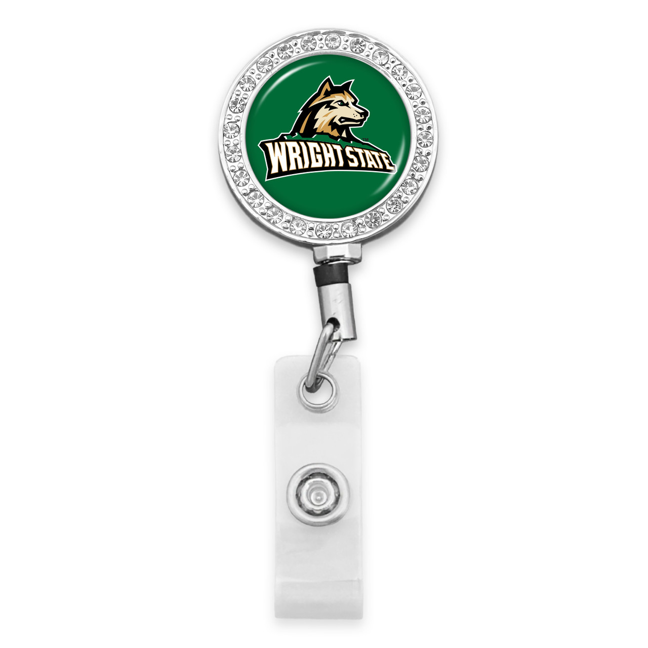 Wright State Raiders Belt Clip Badge Reel- Crystal