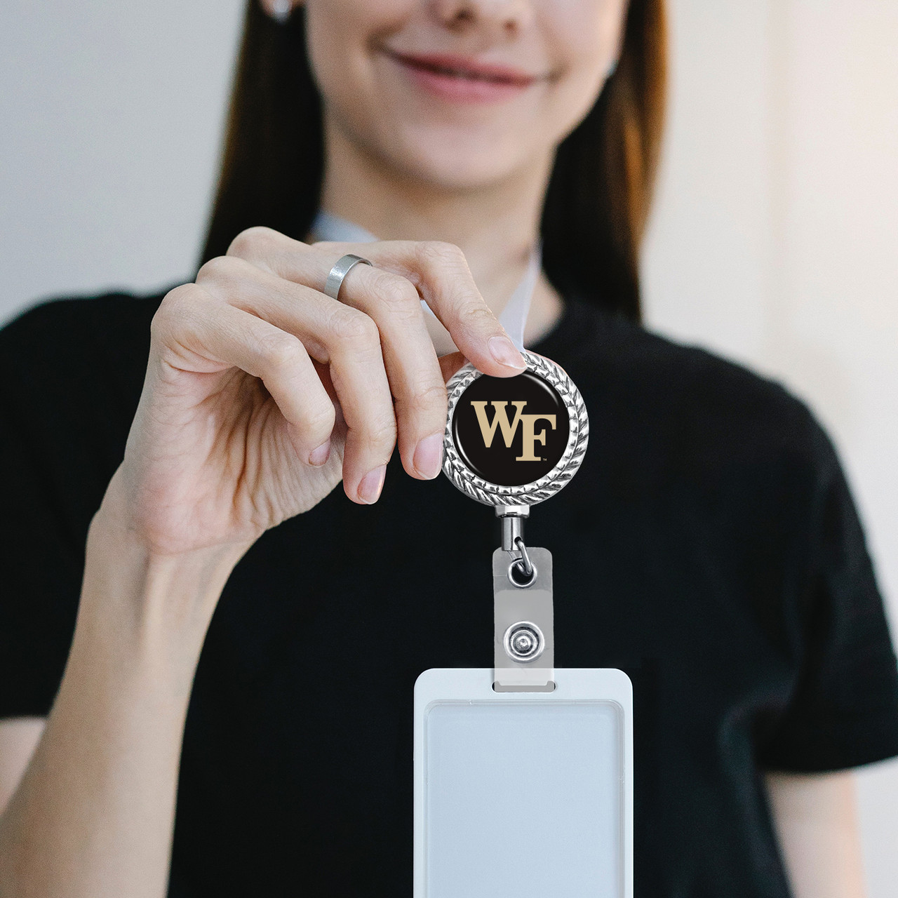 Wake Forest Demon Deacons Belt Clip Badge Reel- Rope Edge