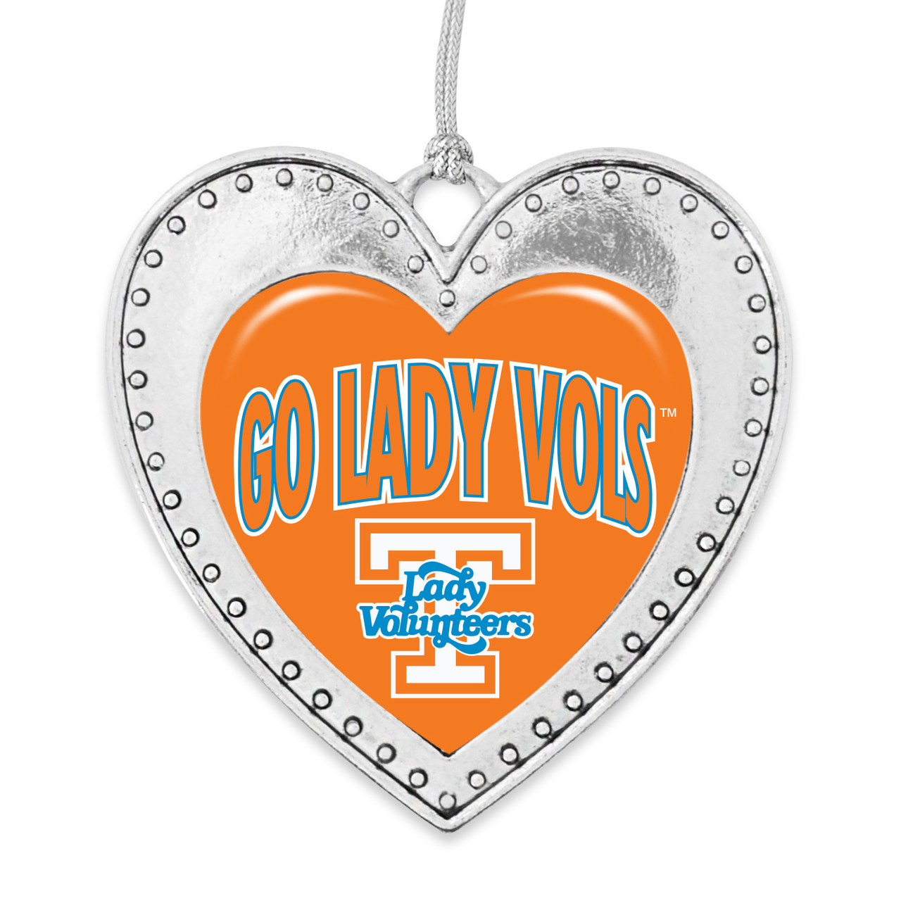 Tennessee Lady Vols Christmas Heart Ornament