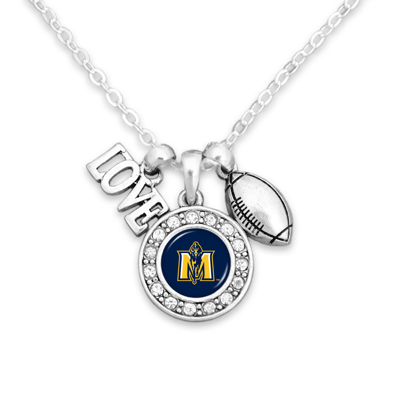 Murray State Racers Necklace- Football, Love and Logo