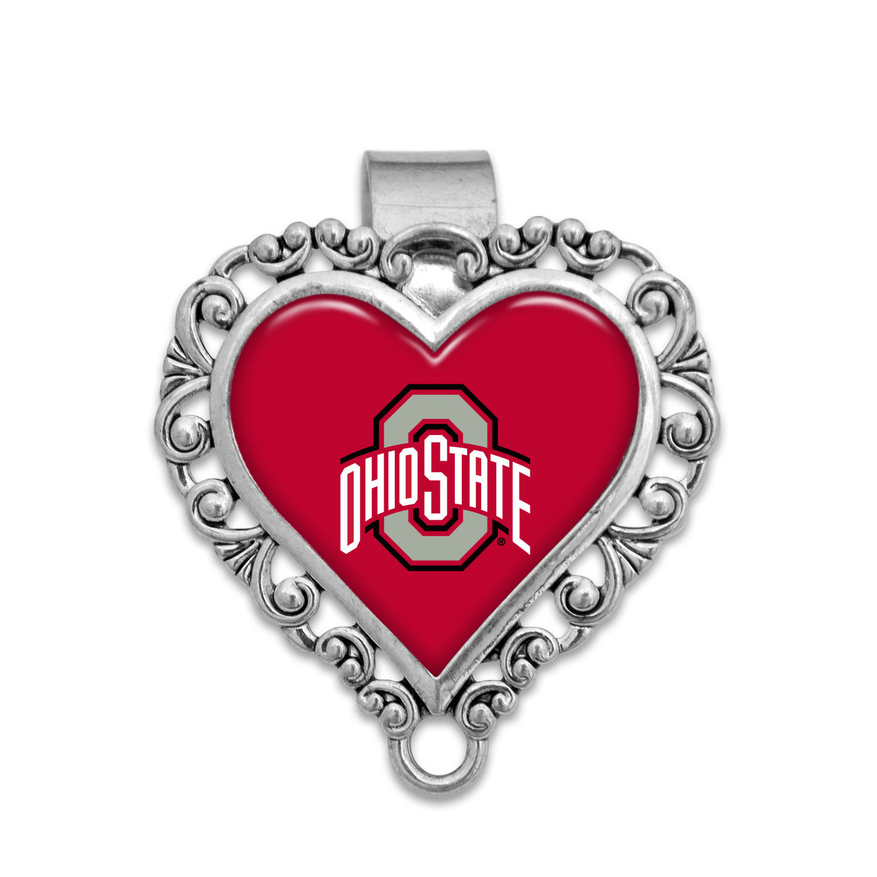 Ohio State Buckeyes Heart Visor Clip