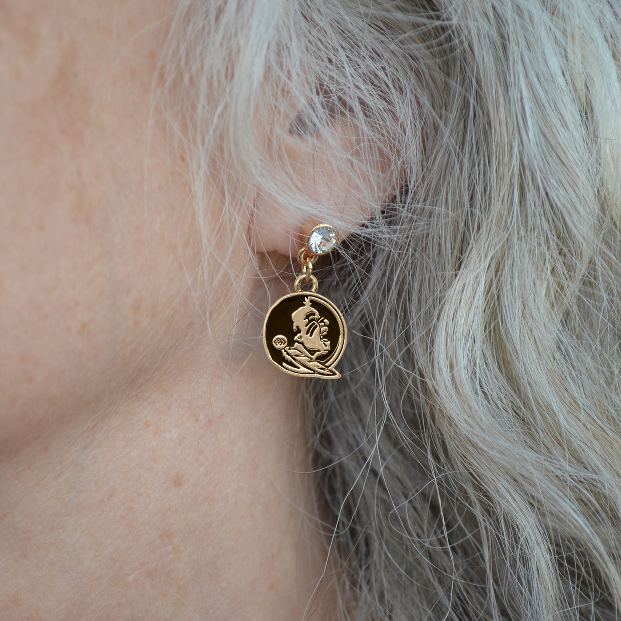 Florida State Seminoles Lydia Gold Earrings