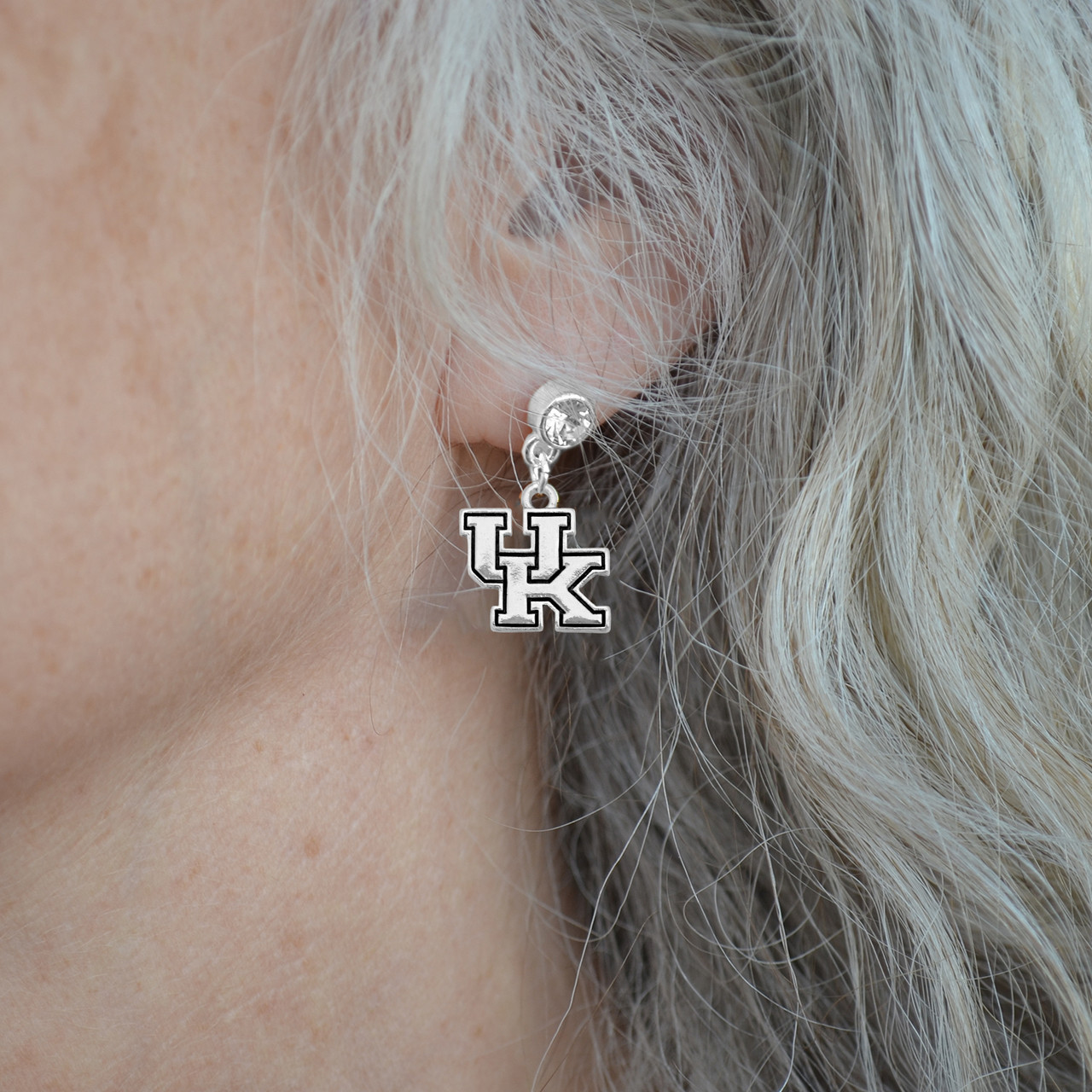 Kentucky Wildcats Lydia Silver Earrings