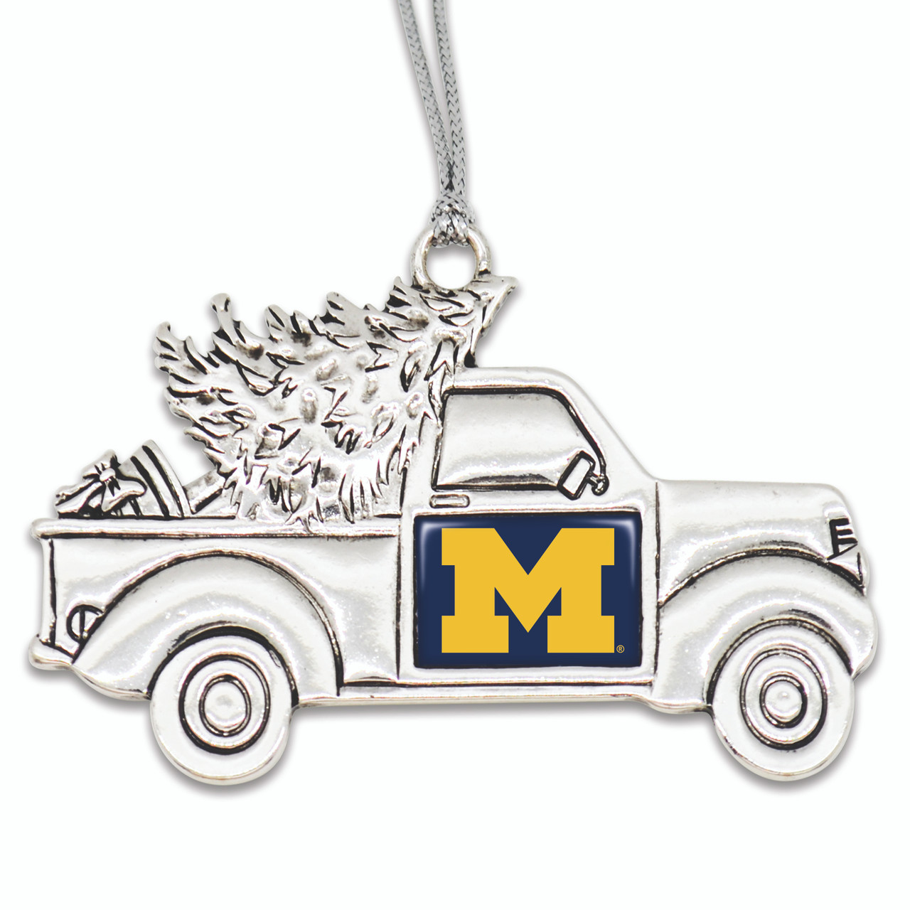 Michigan Wolverines Vintage Truck Ornament
