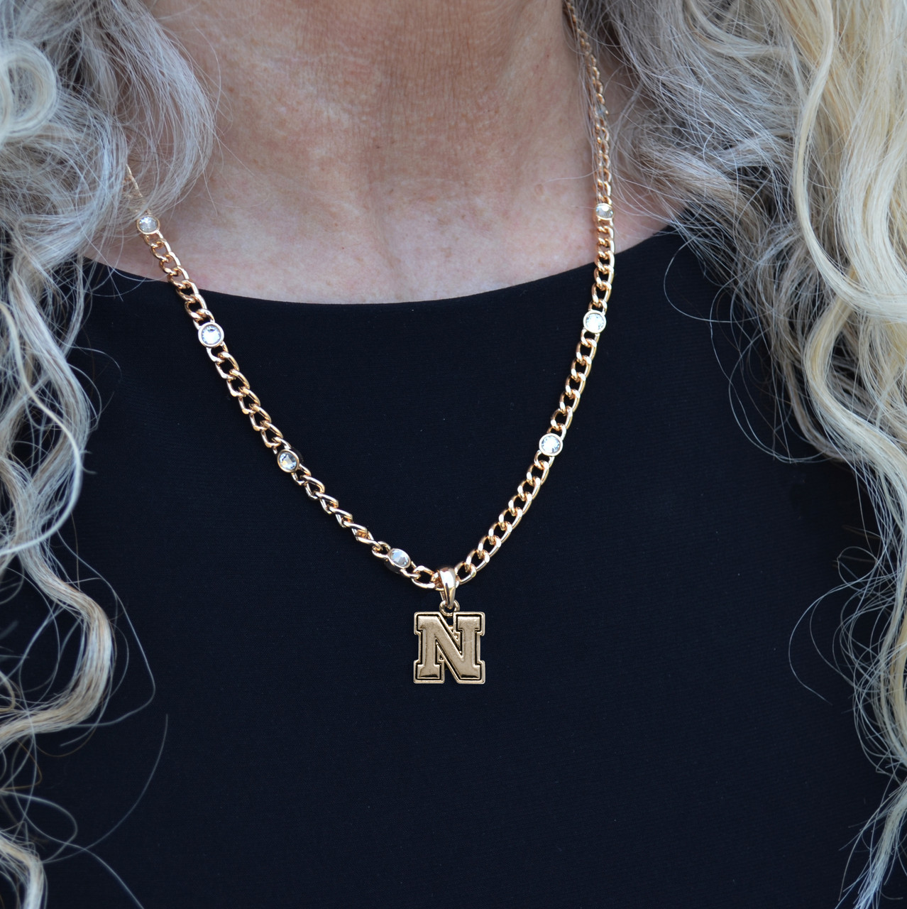 Nebraska Huskers Lydia Gold Necklace