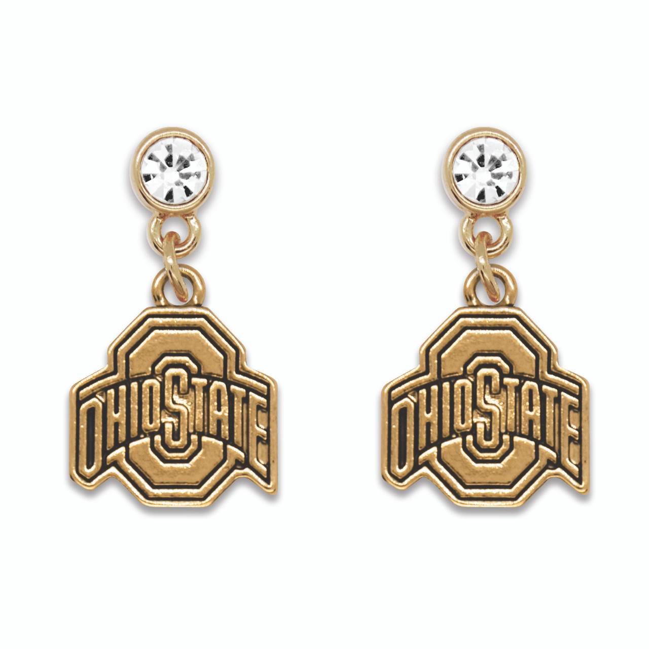 Ohio State Buckeyes Lydia Gold Earrings