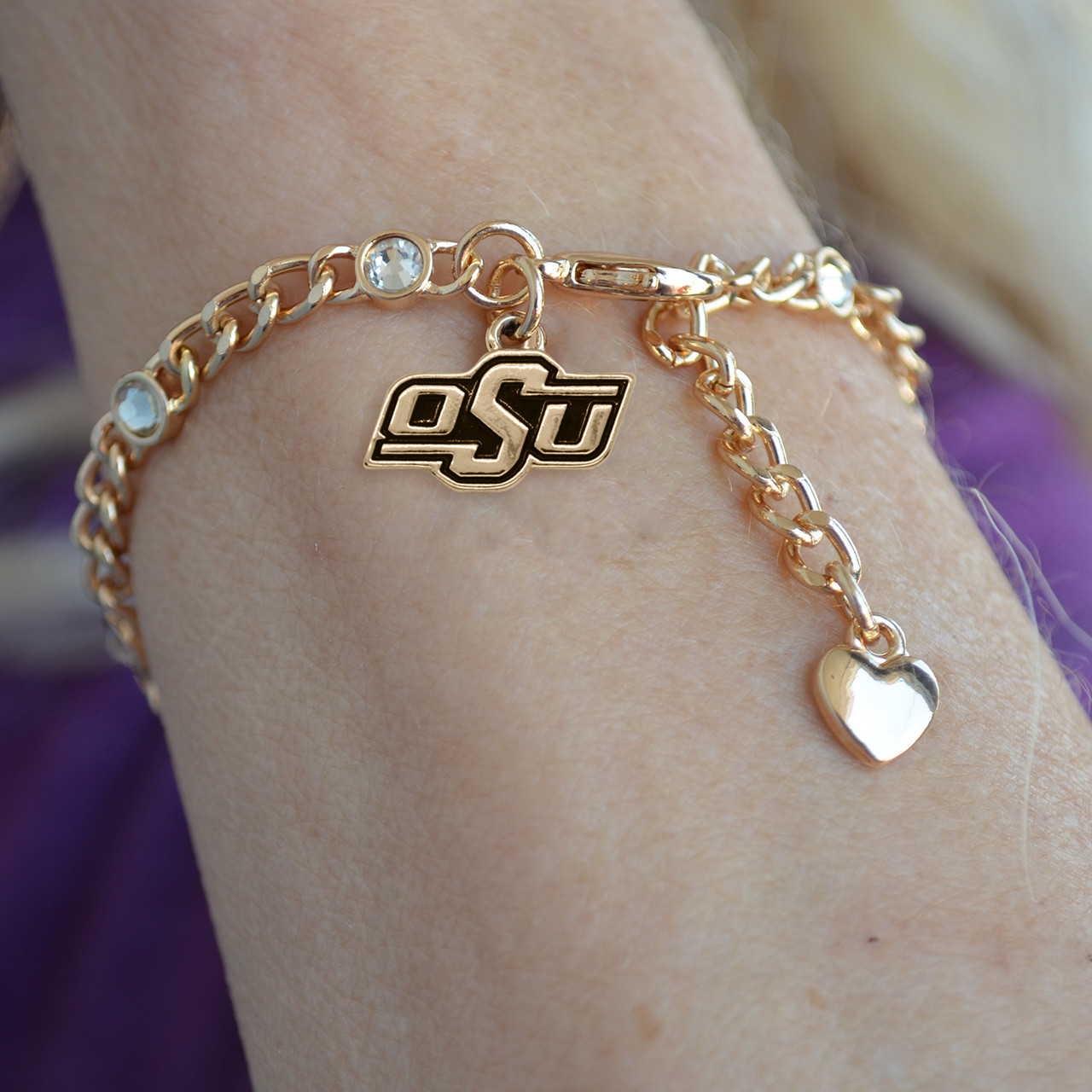 Oklahoma State Cowboys Lydia Gold Bracelet