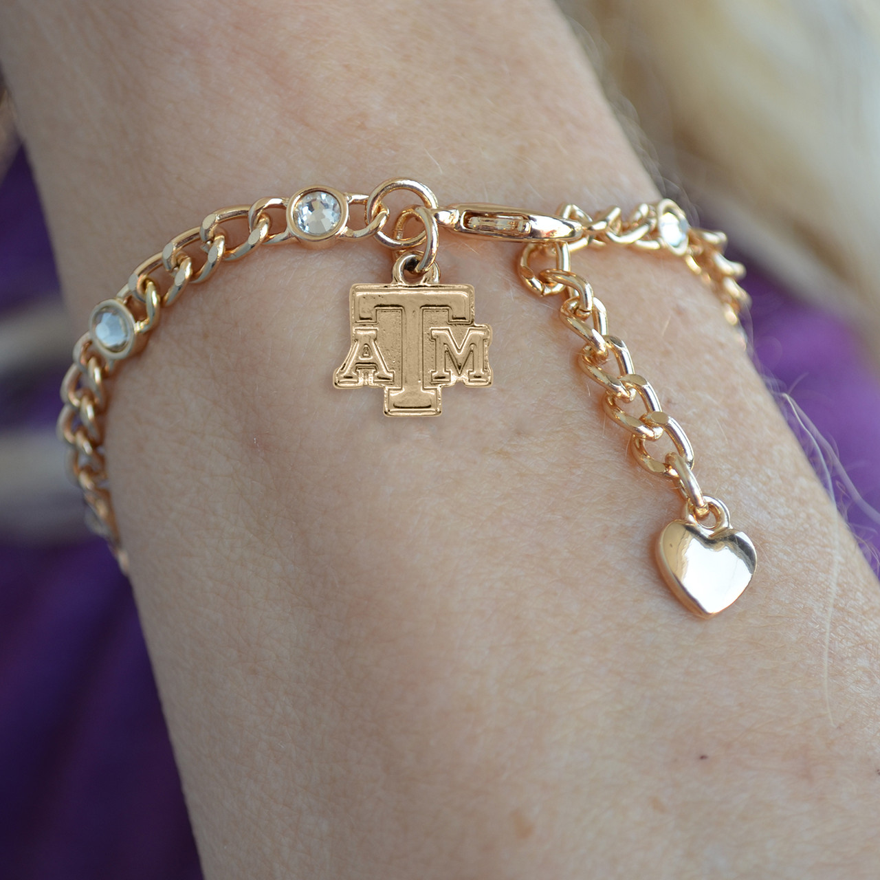 Texas A&M Aggies Lydia Gold Bracelet