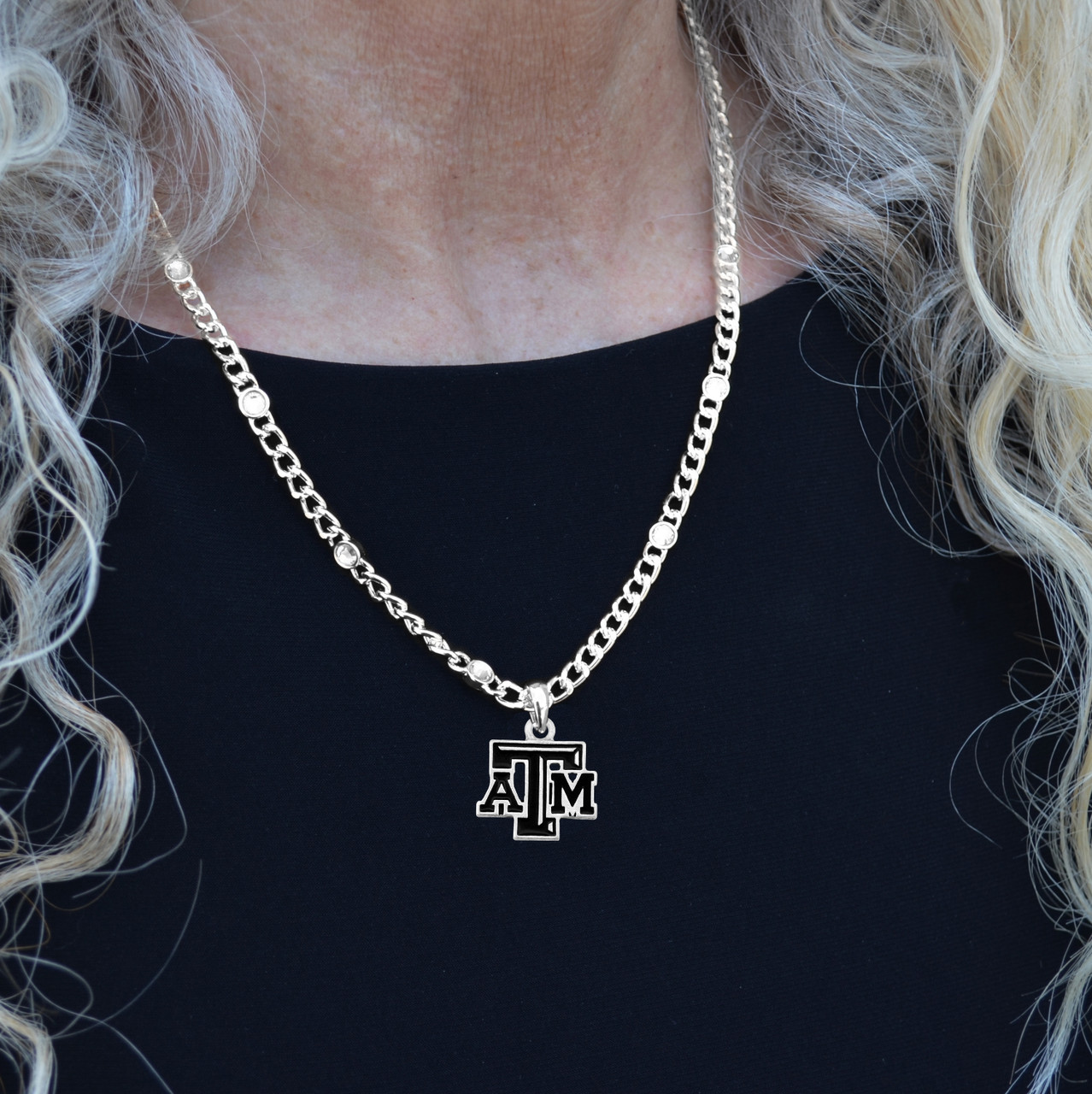 Texas A&M Aggies Lydia Silver Necklace