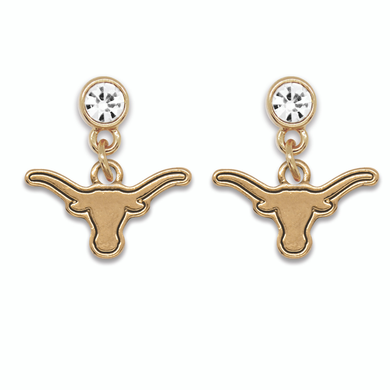 Texas Longhorns Lydia Gold Earrings