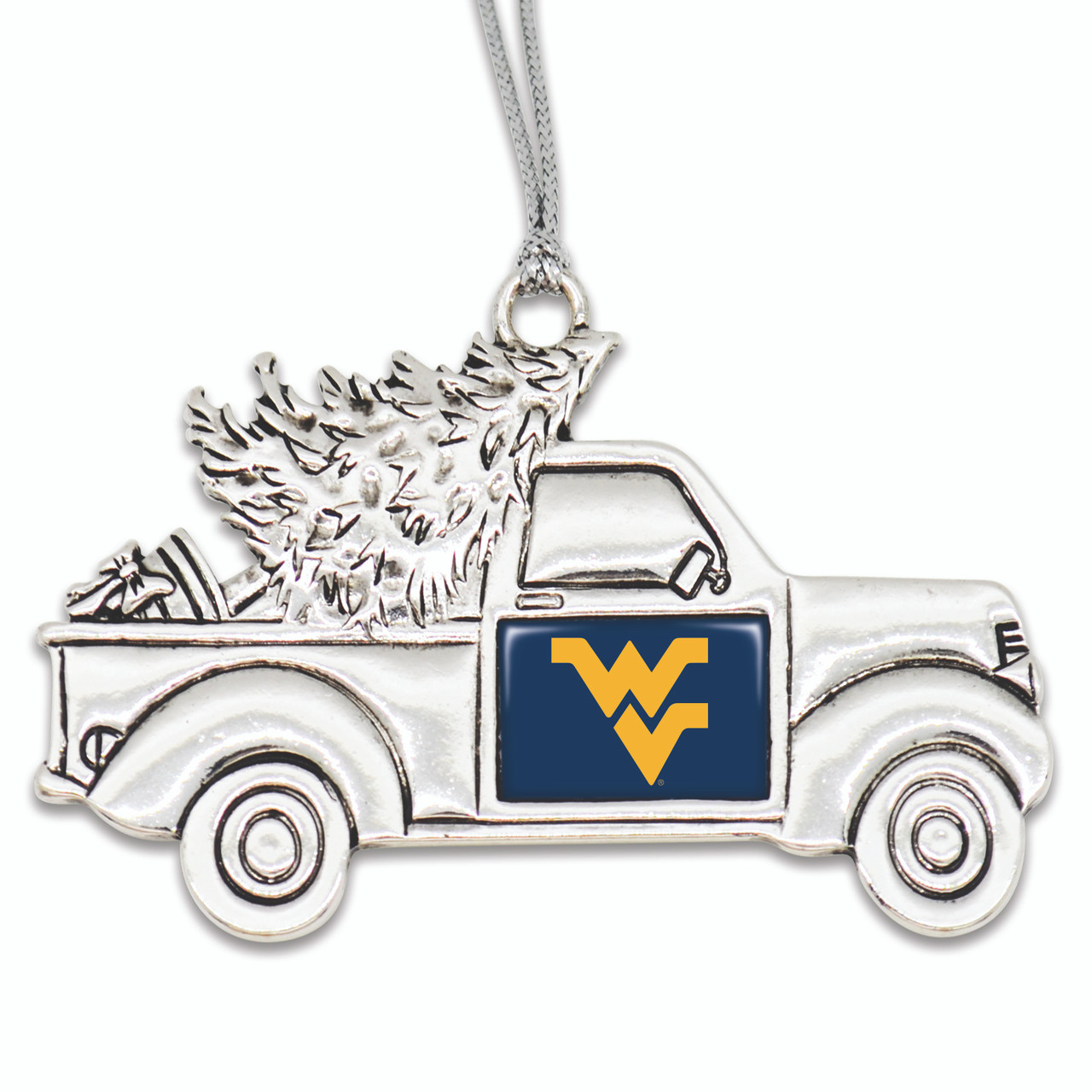 West Virginia Mountaineers Vintage Truck Ornament