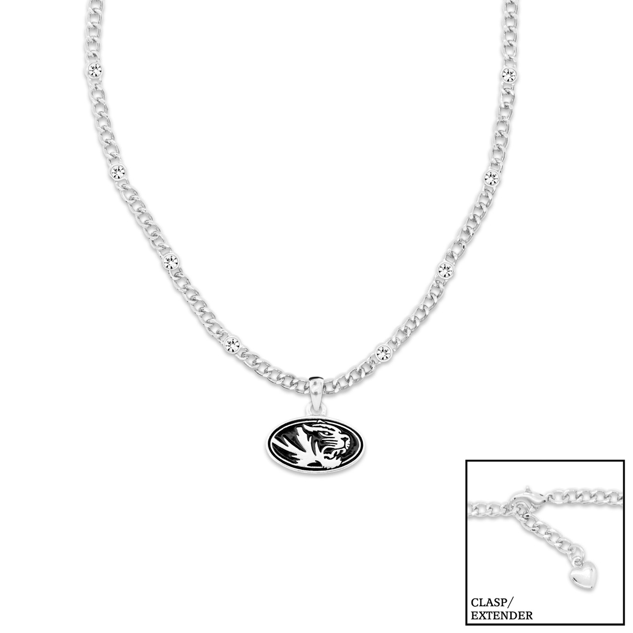 Missouri Tigers Lydia Silver Necklace